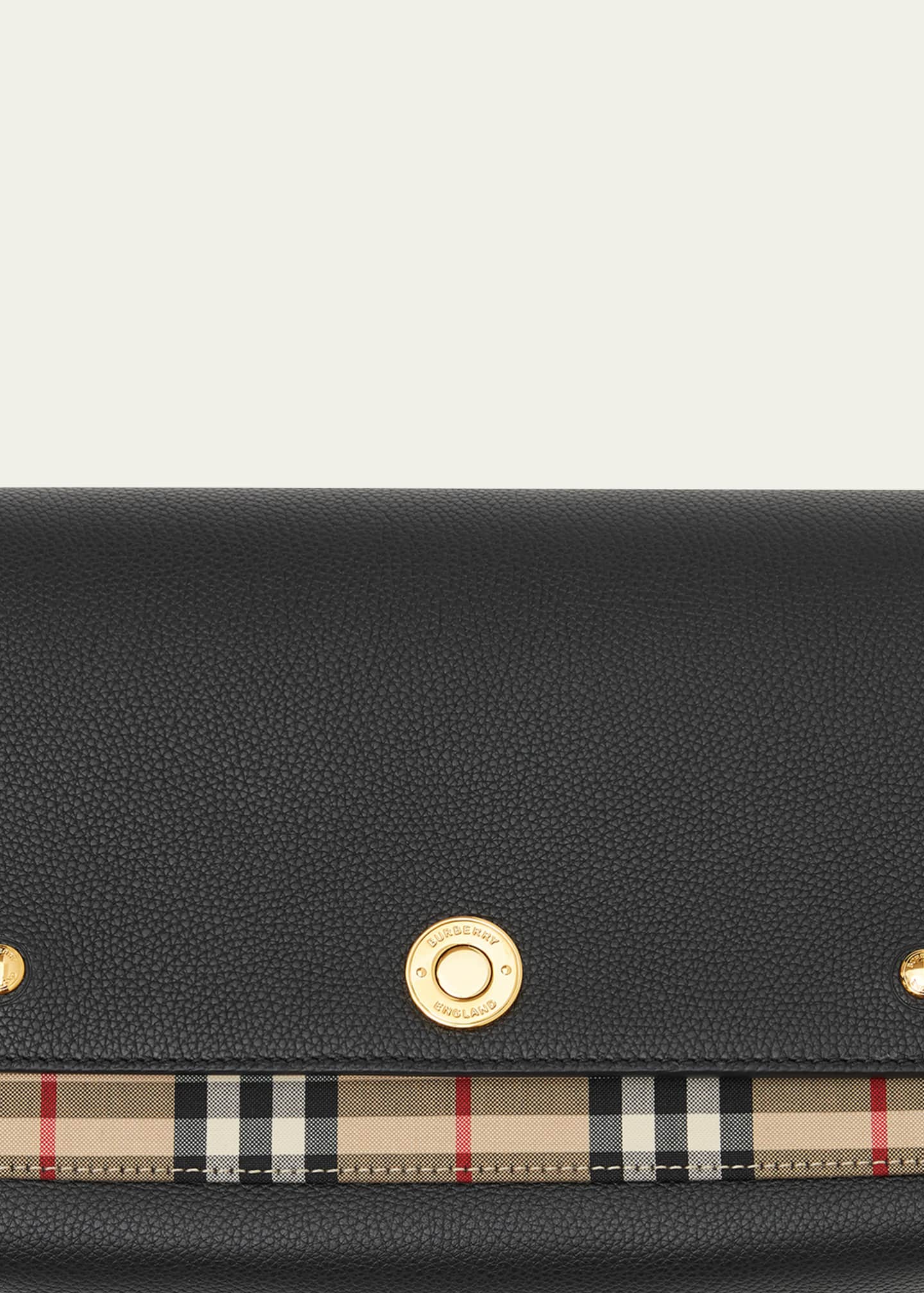 Mini leather and vintage check crossbody bag discount