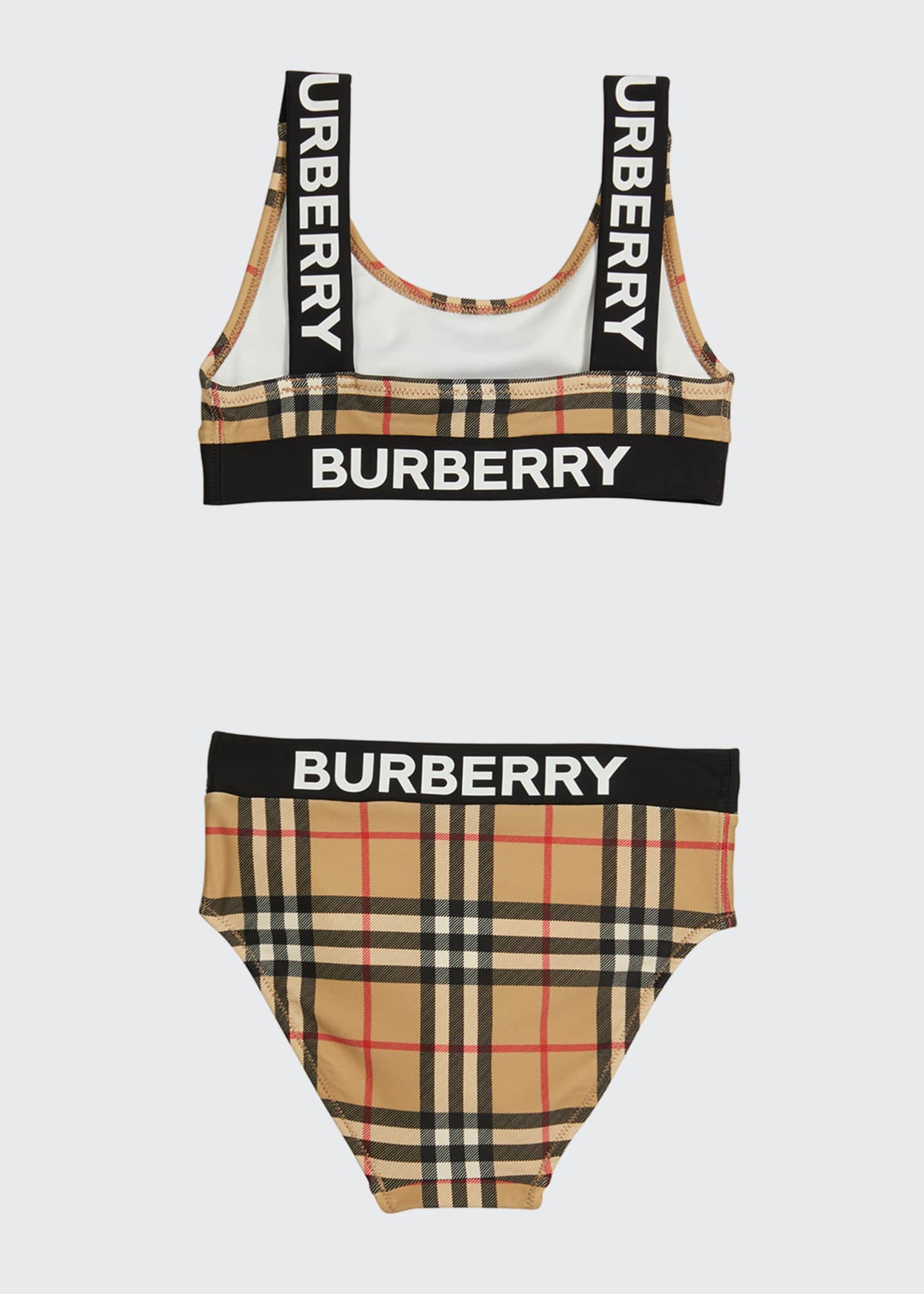 Burberry Girl S Liana Icon Stripe Two Piece Bikini Set Size 3 14 Bergdorf Goodman