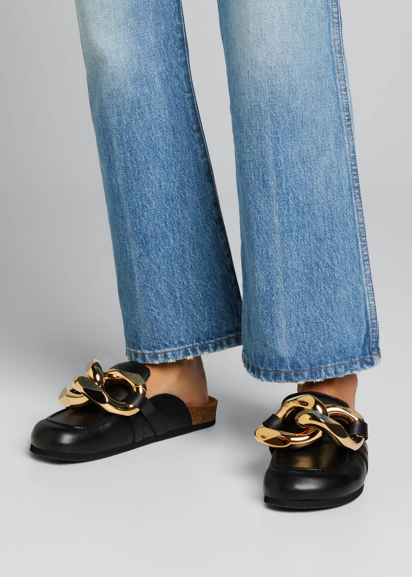 Chunky chain mules clearance