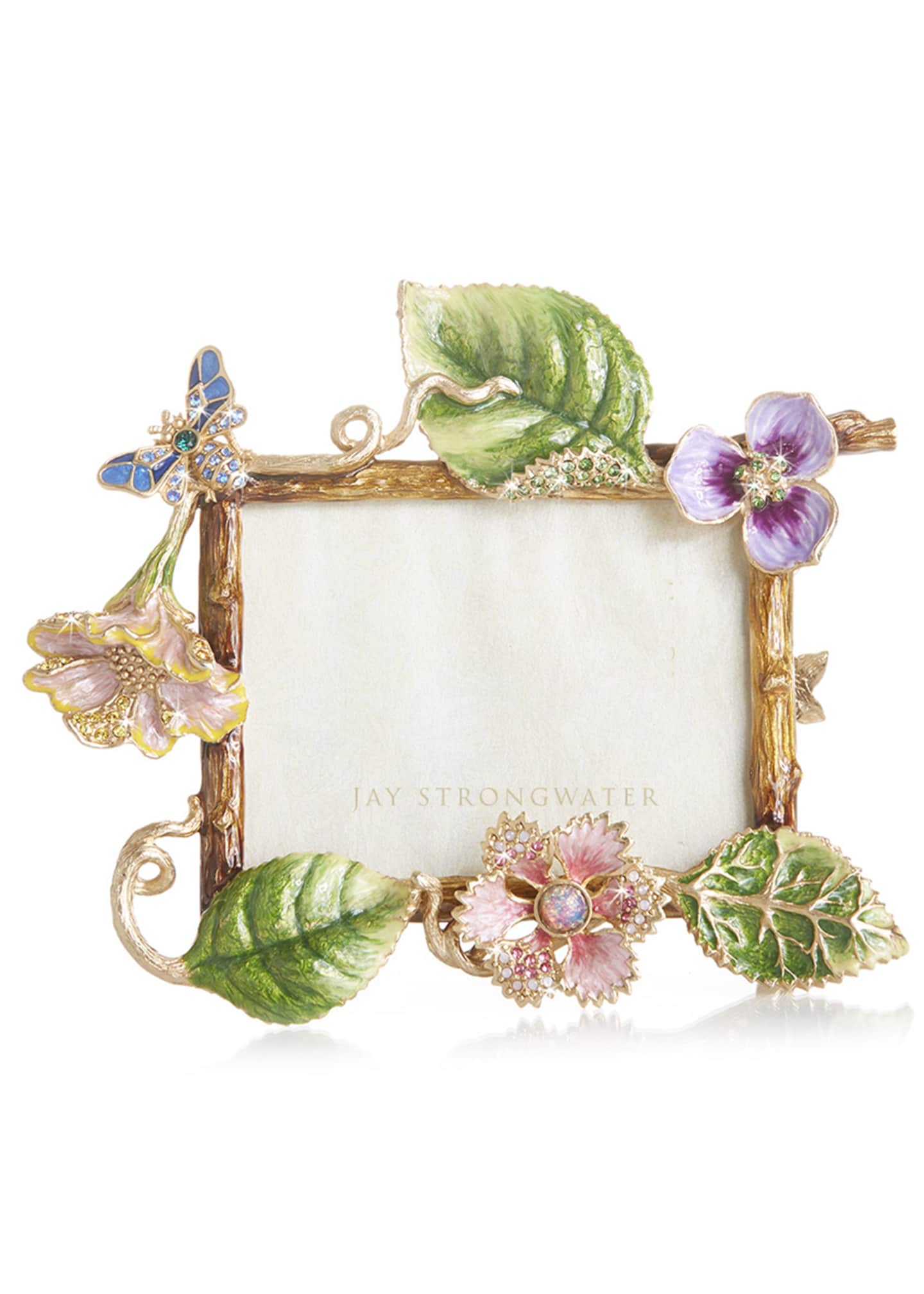 Jay Strongwater Dutch Floral Frame, 3" x 4" Image 3 of 3