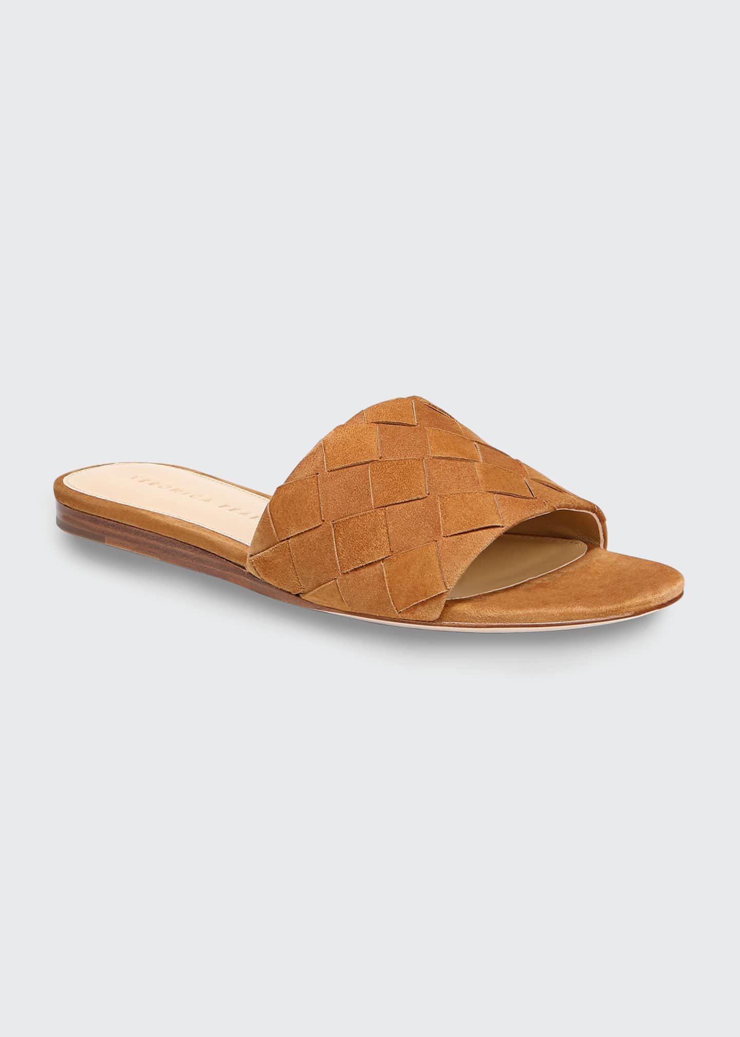 veronica beard senta woven leather slides
