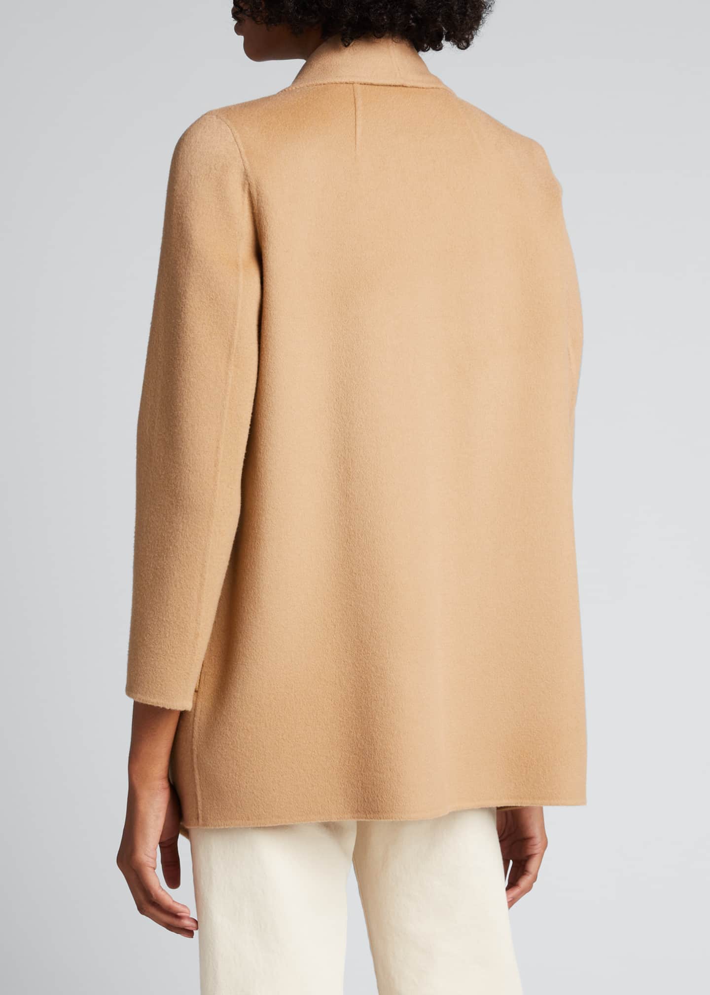 clairene shawl jacket in double face wool cashmere