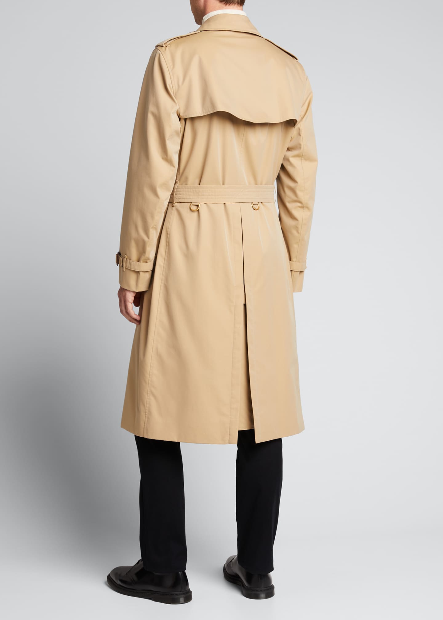 Burberry Men's Kensington Double-Breasted Long Trench Coat - Bergdorf ...
