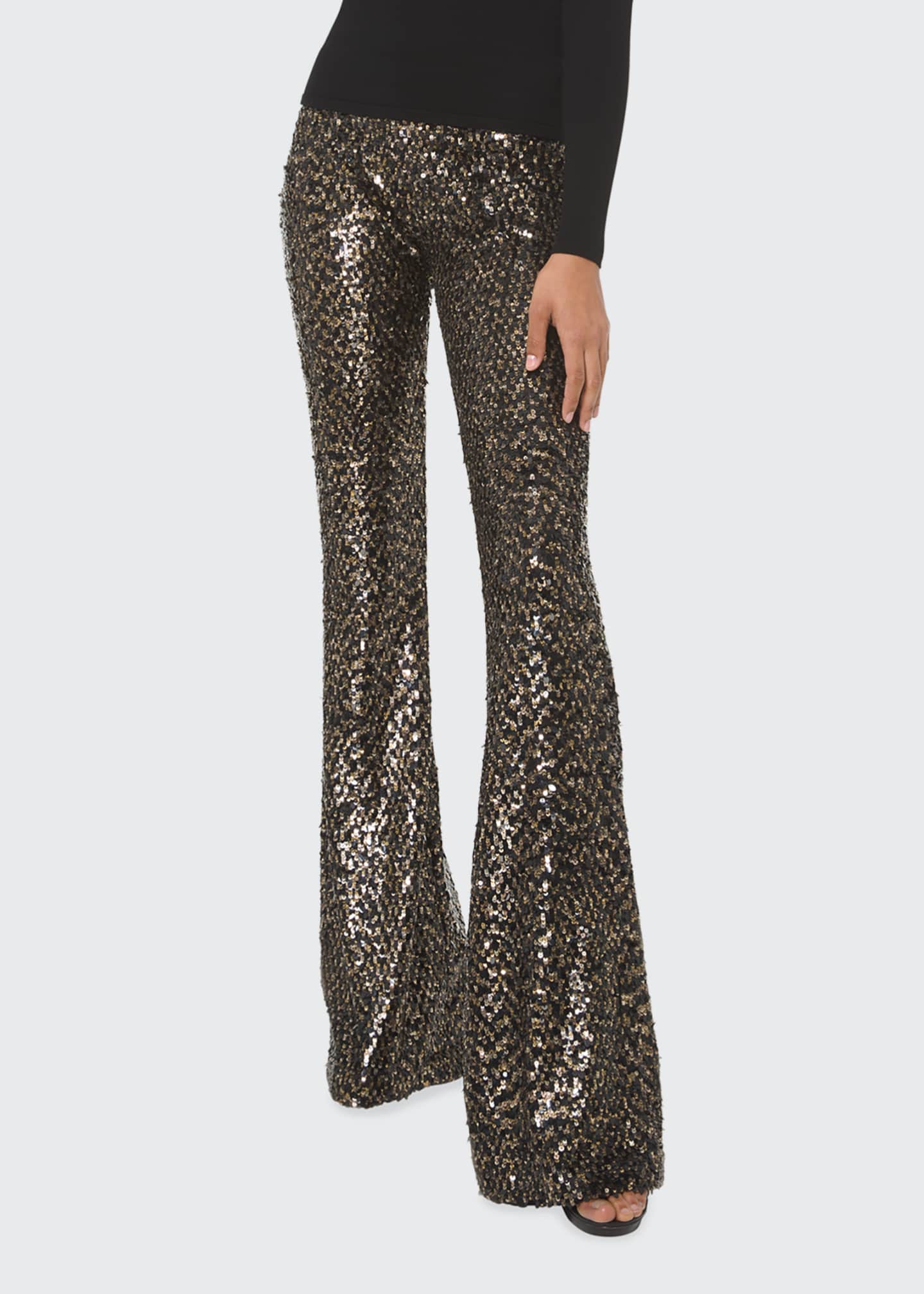 sequin flare pants