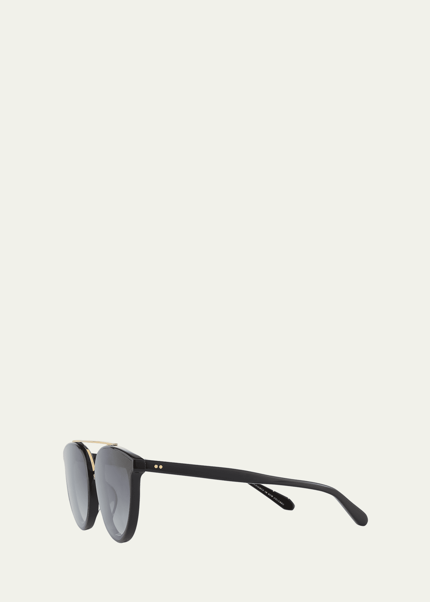 KREWE Clio Round Acetate Sunglasses, Black Bergdorf Goodman