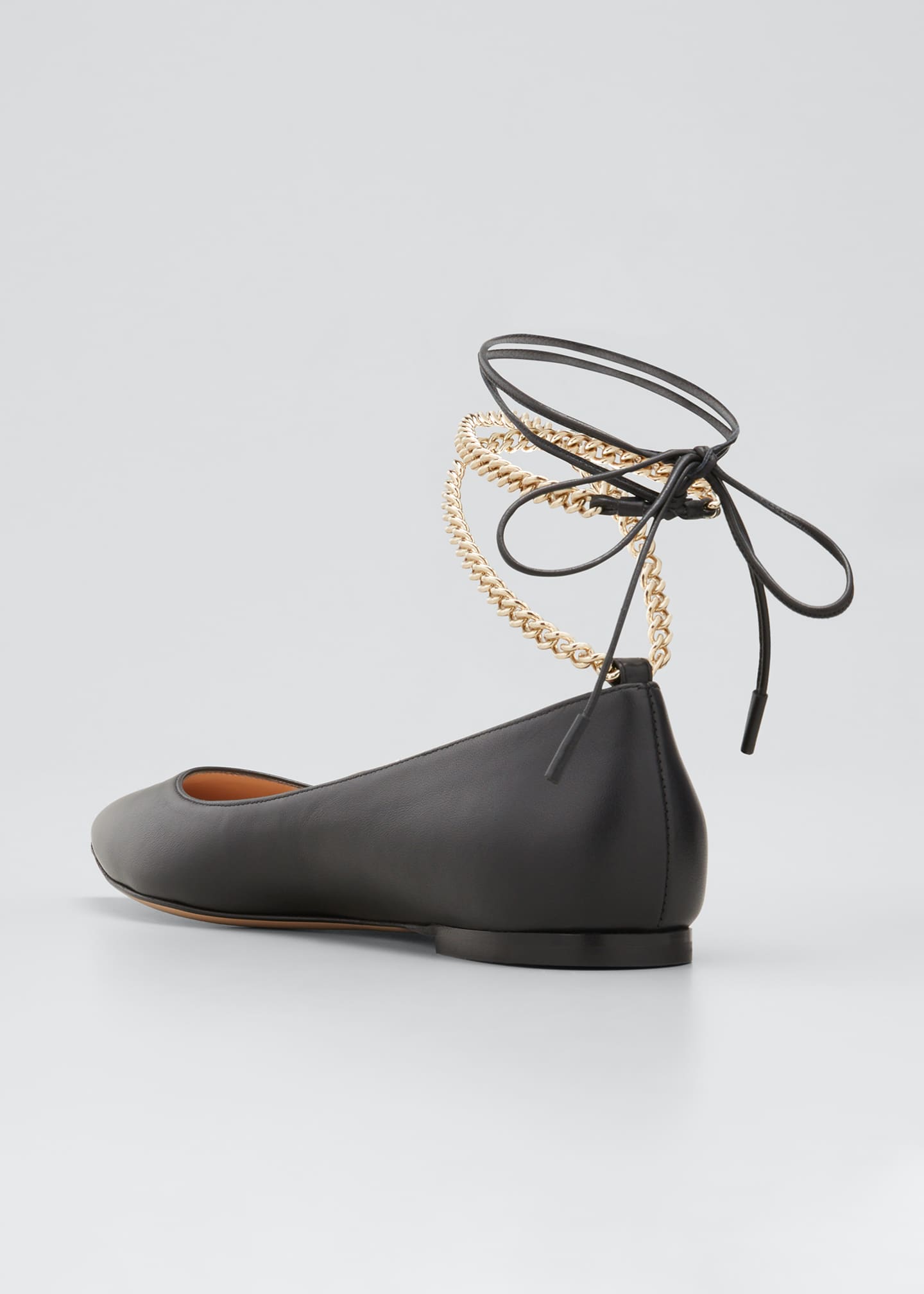 flats with ankle chain