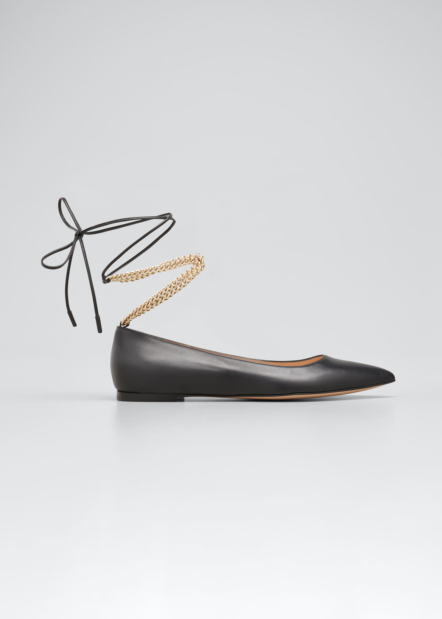 flats with ankle chain