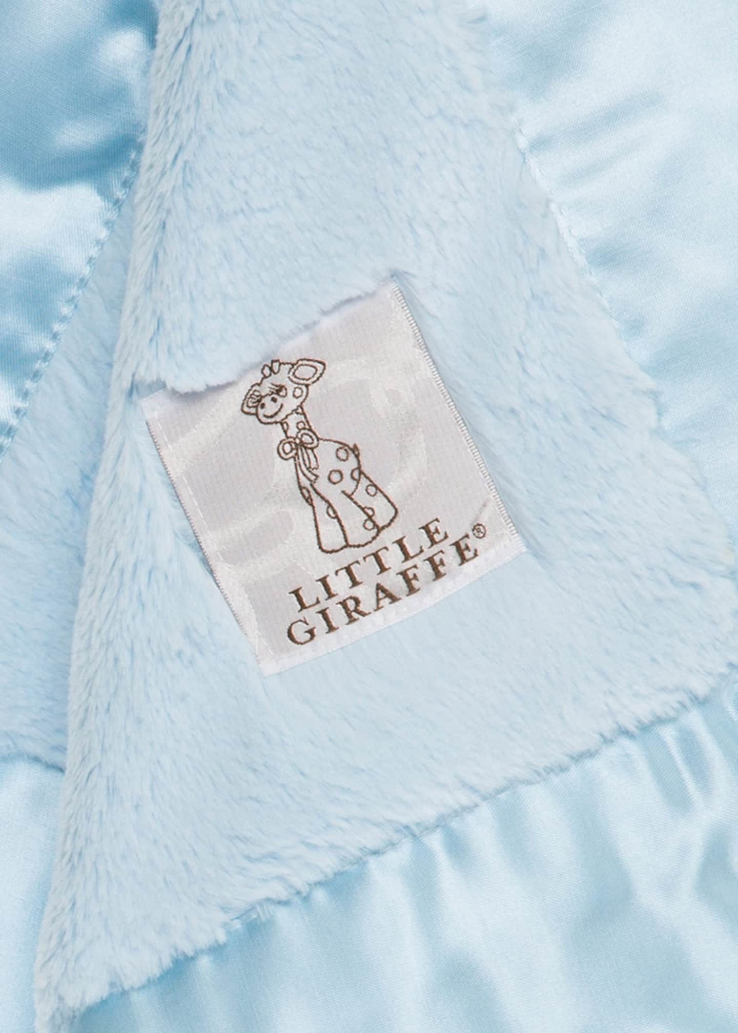 Little Giraffe Luxe Solid Plush Baby Blanket w/ Satin Border Bergdorf Goodman