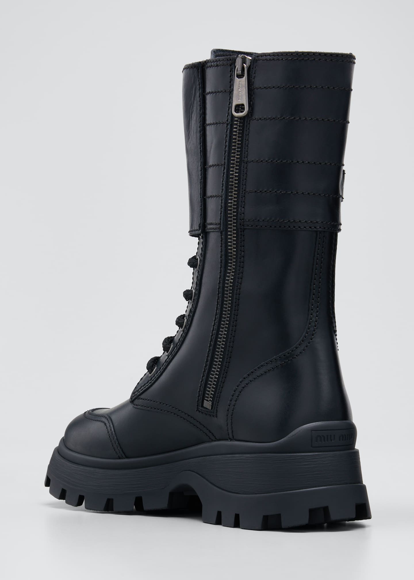 miu miu nevermind leather combat boots