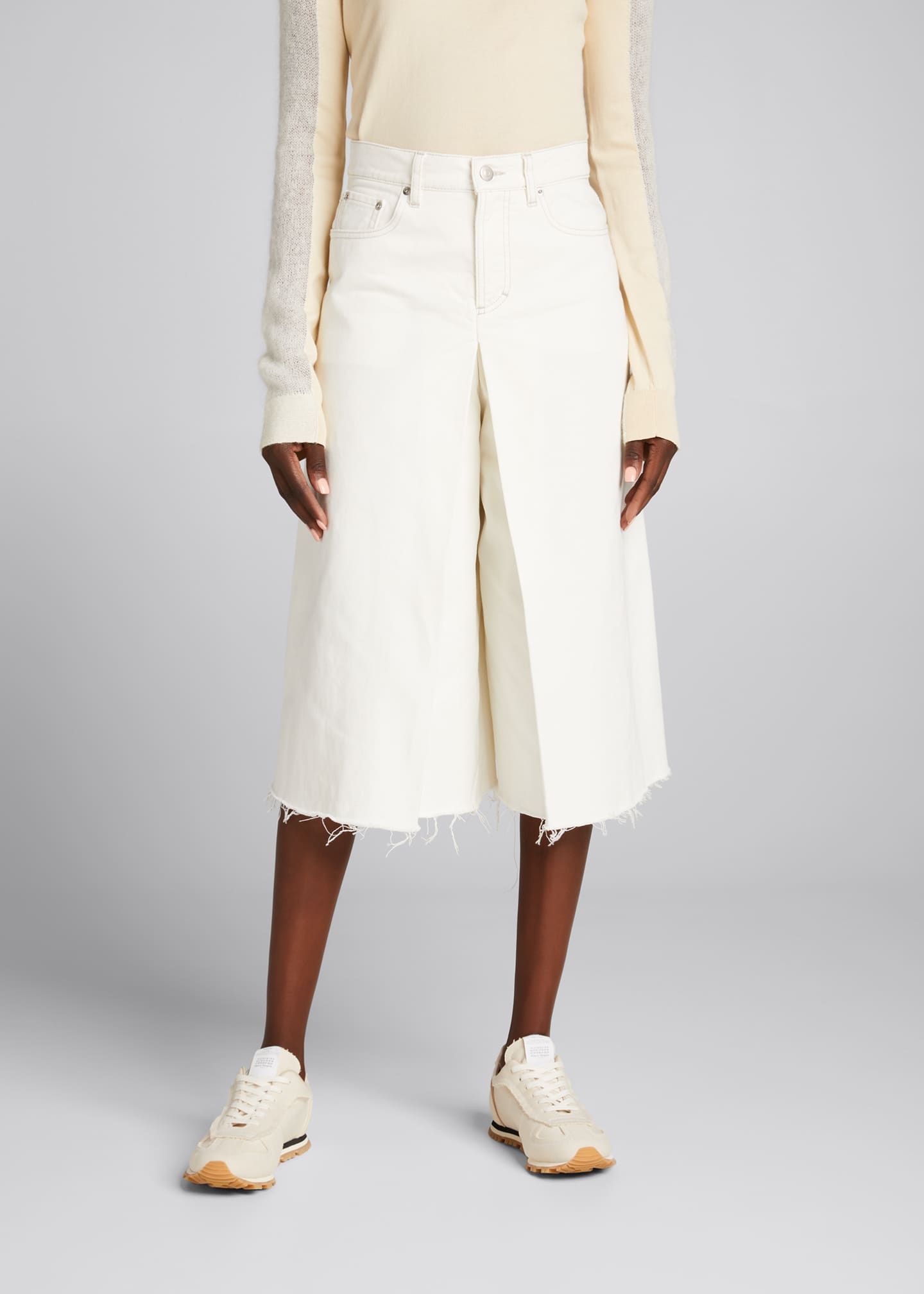 Maison Margiela Spliced Denim Culottes - Bergdorf Goodman