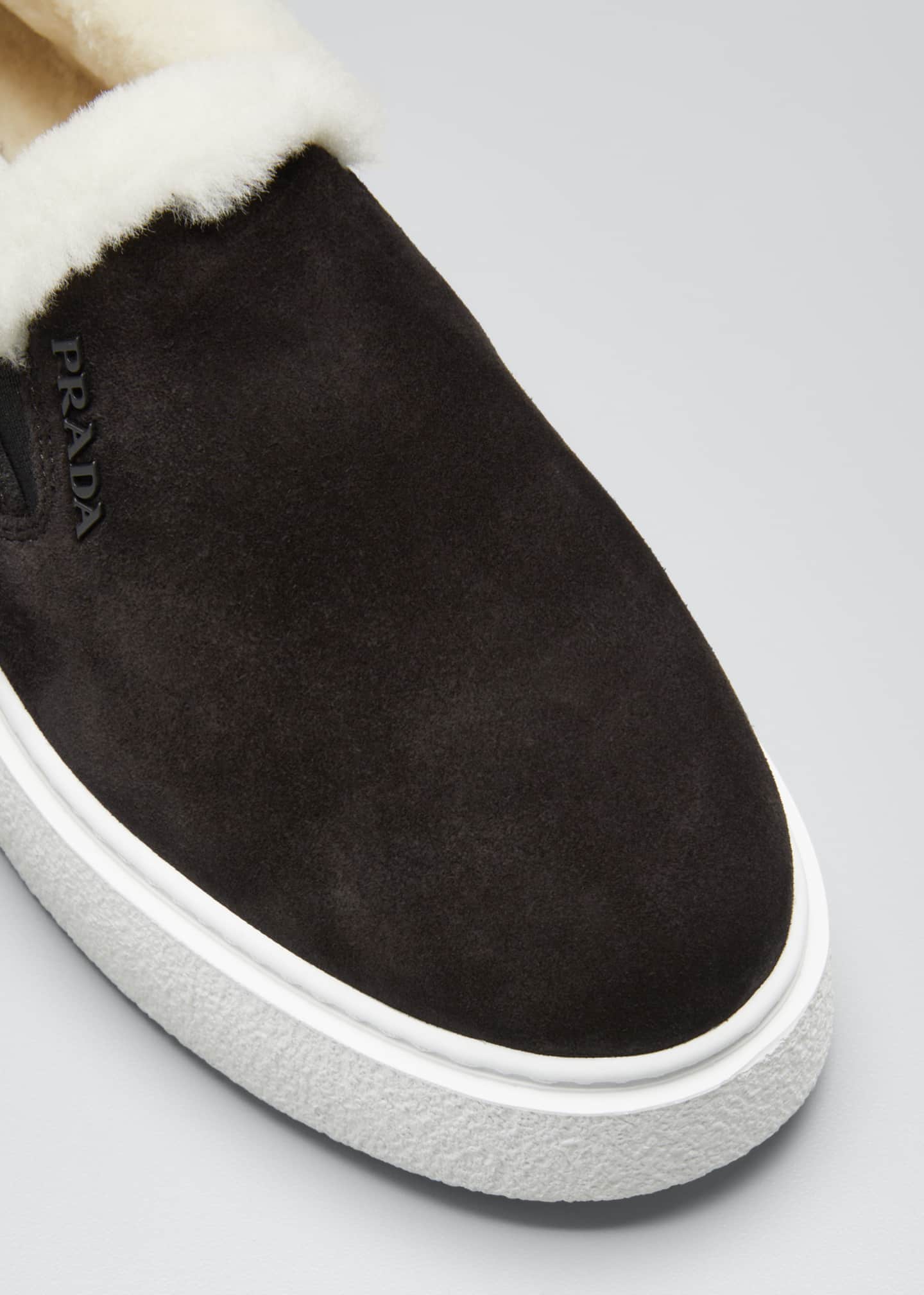 prada shearling lined sneakers