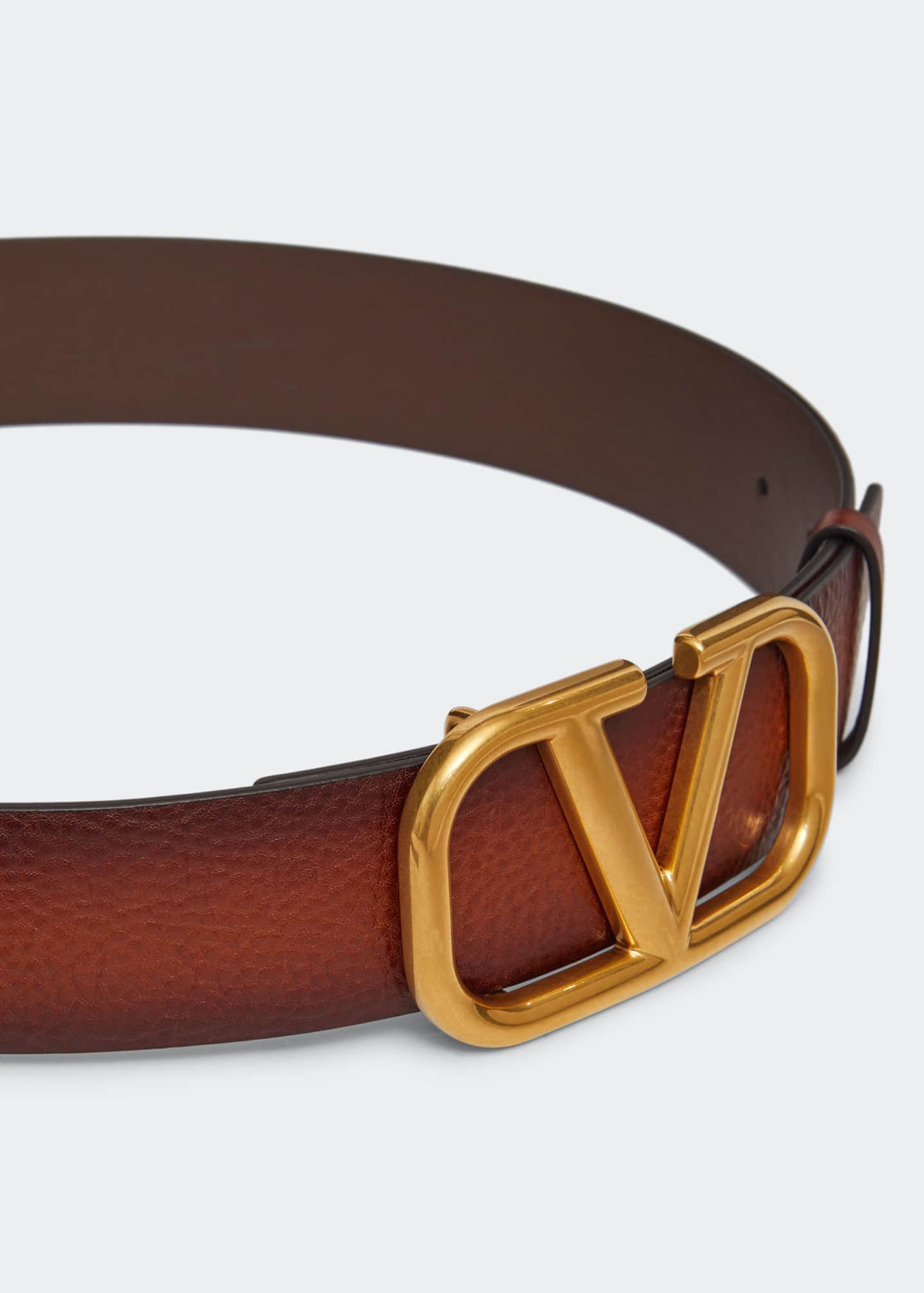 Valentino Garavani VLogo Reversible Leather Belt - Bergdorf Goodman