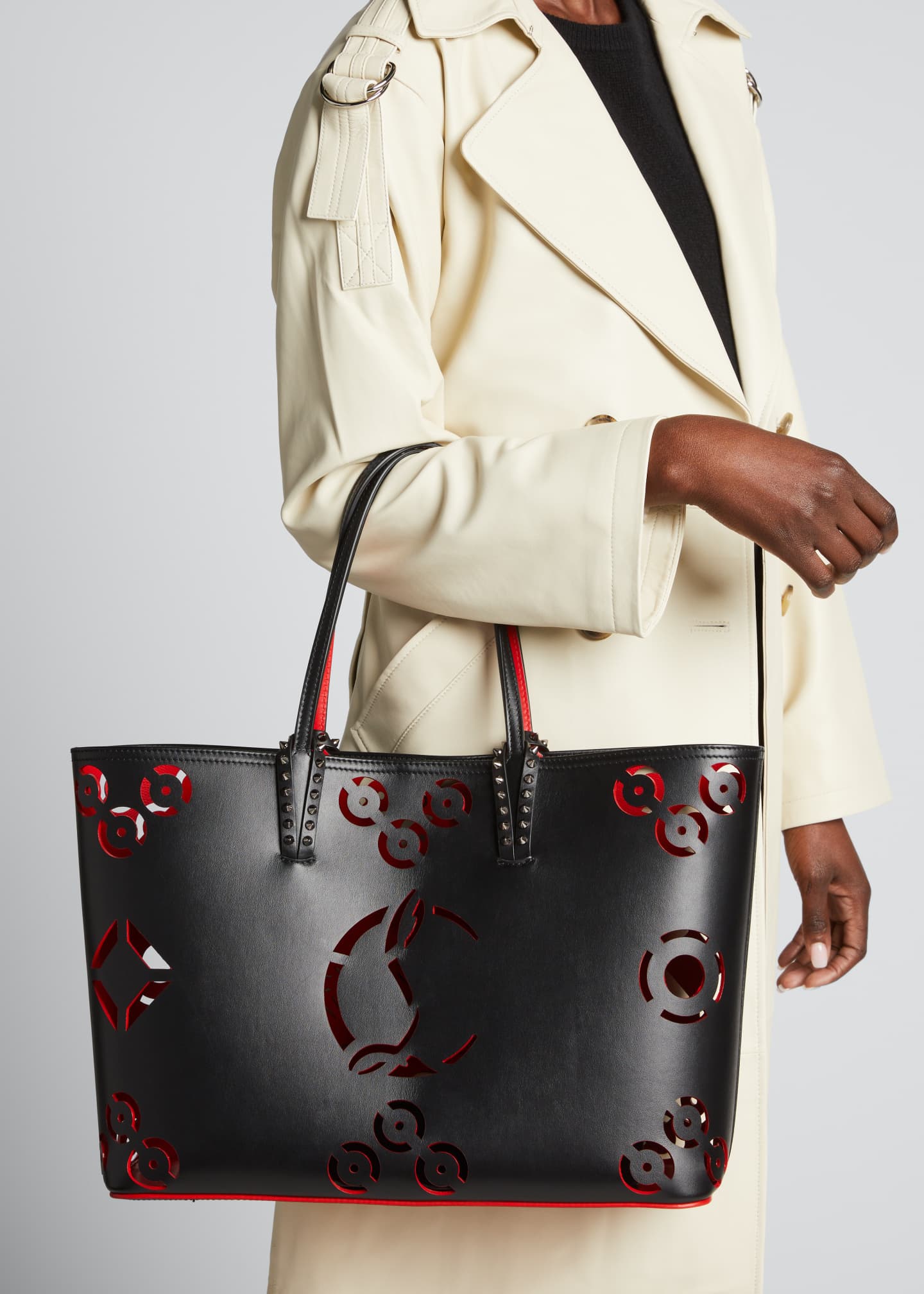 Christian Louboutin Cabata Leather Loubinthesky Perforated Tote Bag