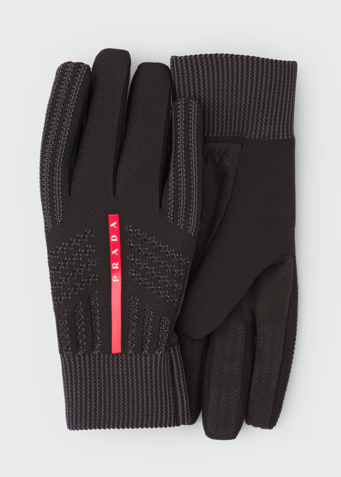 prioriteit Bungalow Geruïneerd Prada Men's Sport Knit Linea Rossa Gloves - Bergdorf Goodman