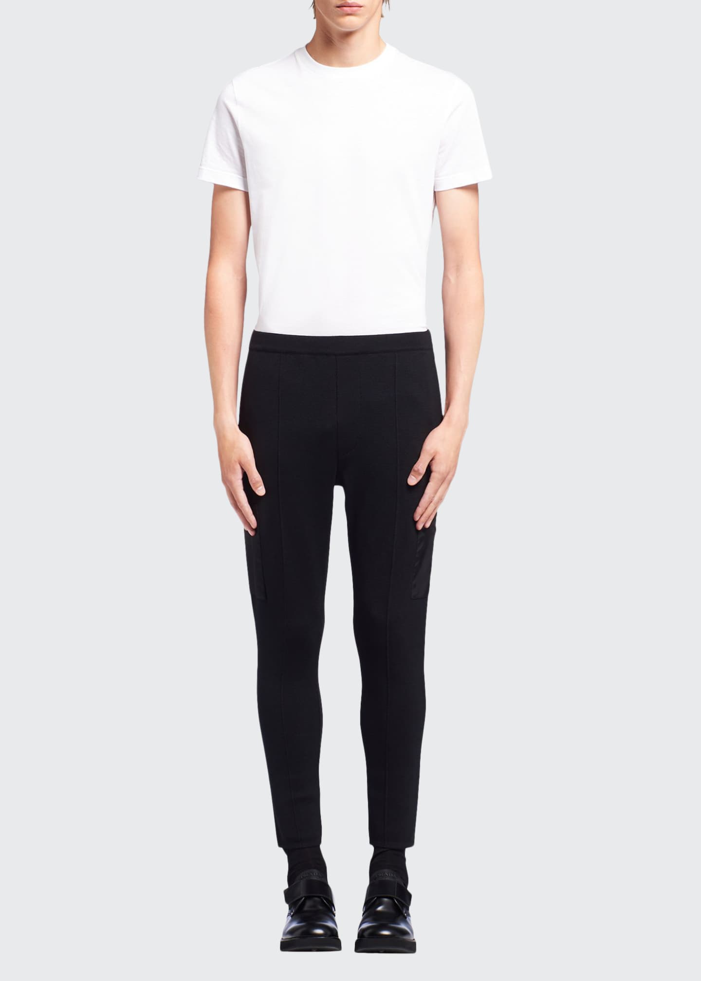 prada rubber cuff jogger pants