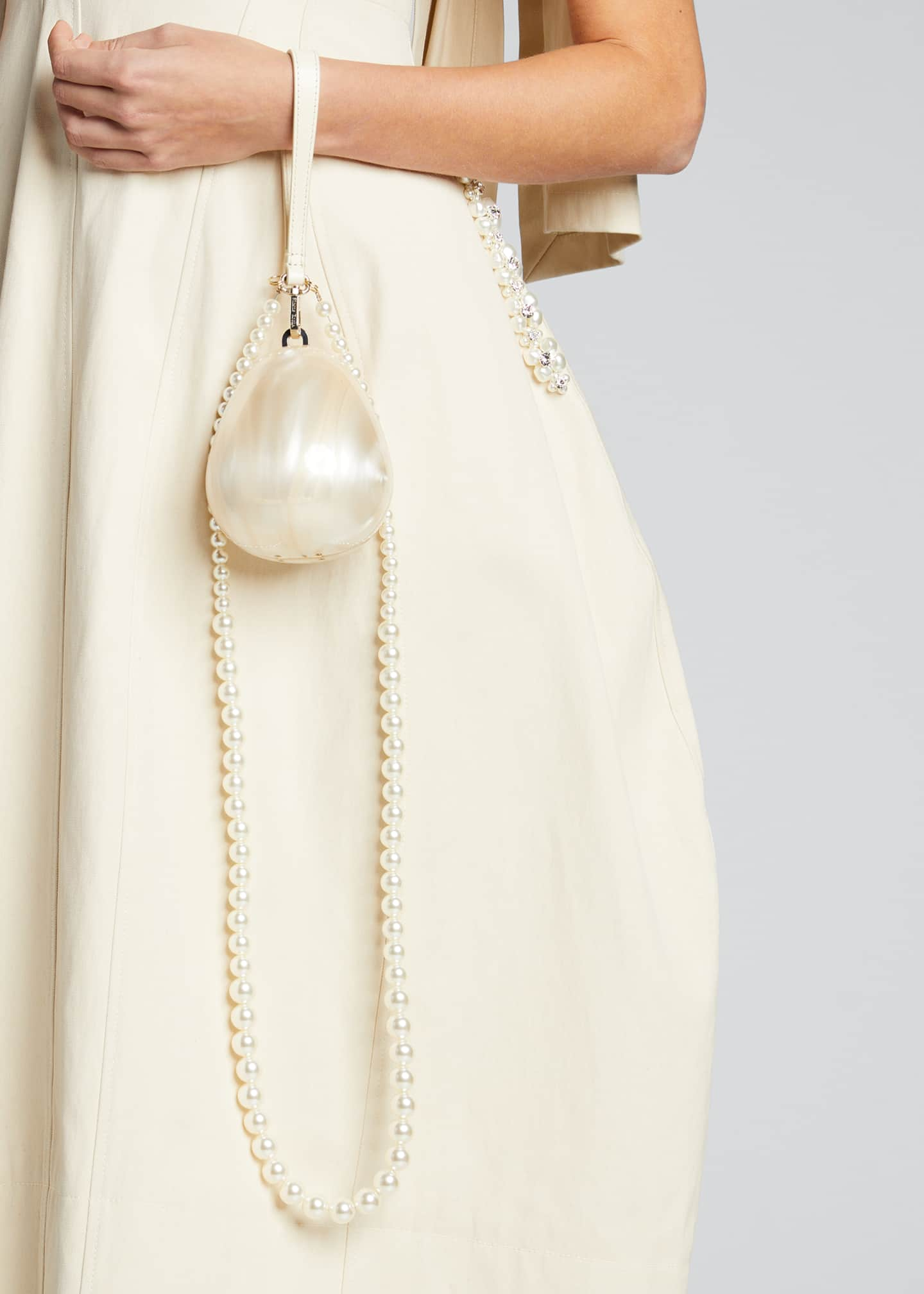 Simone Rocha Pearl Egg Acrylic Wristlet Bag