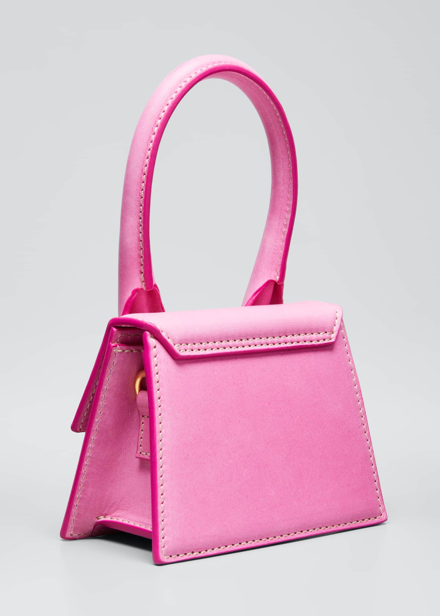 Le Chiquito Leather Top-Handle Bag, Pink