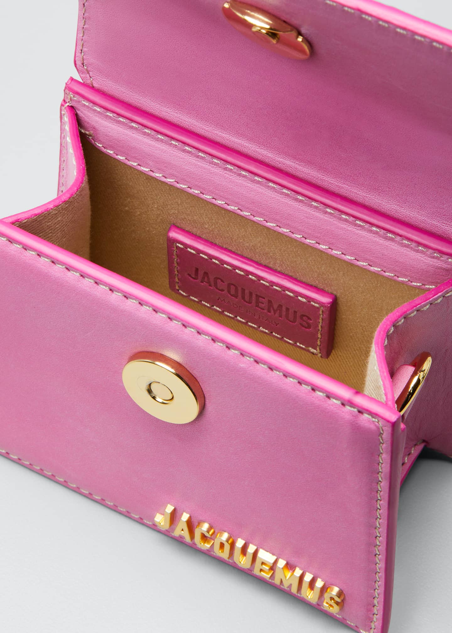 Le Chiquito Leather Top-Handle Bag, Pink