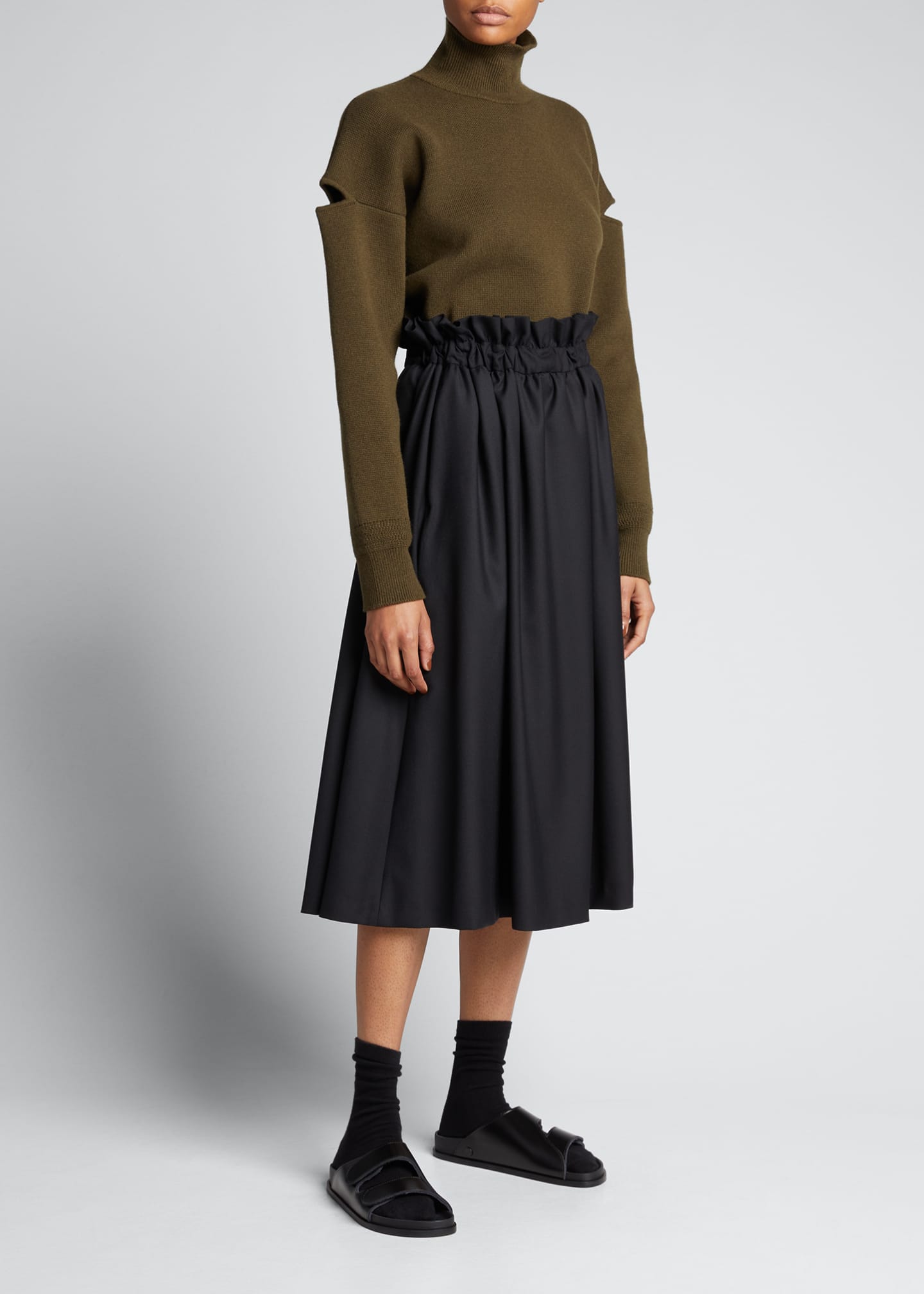 wide fit high knee boots