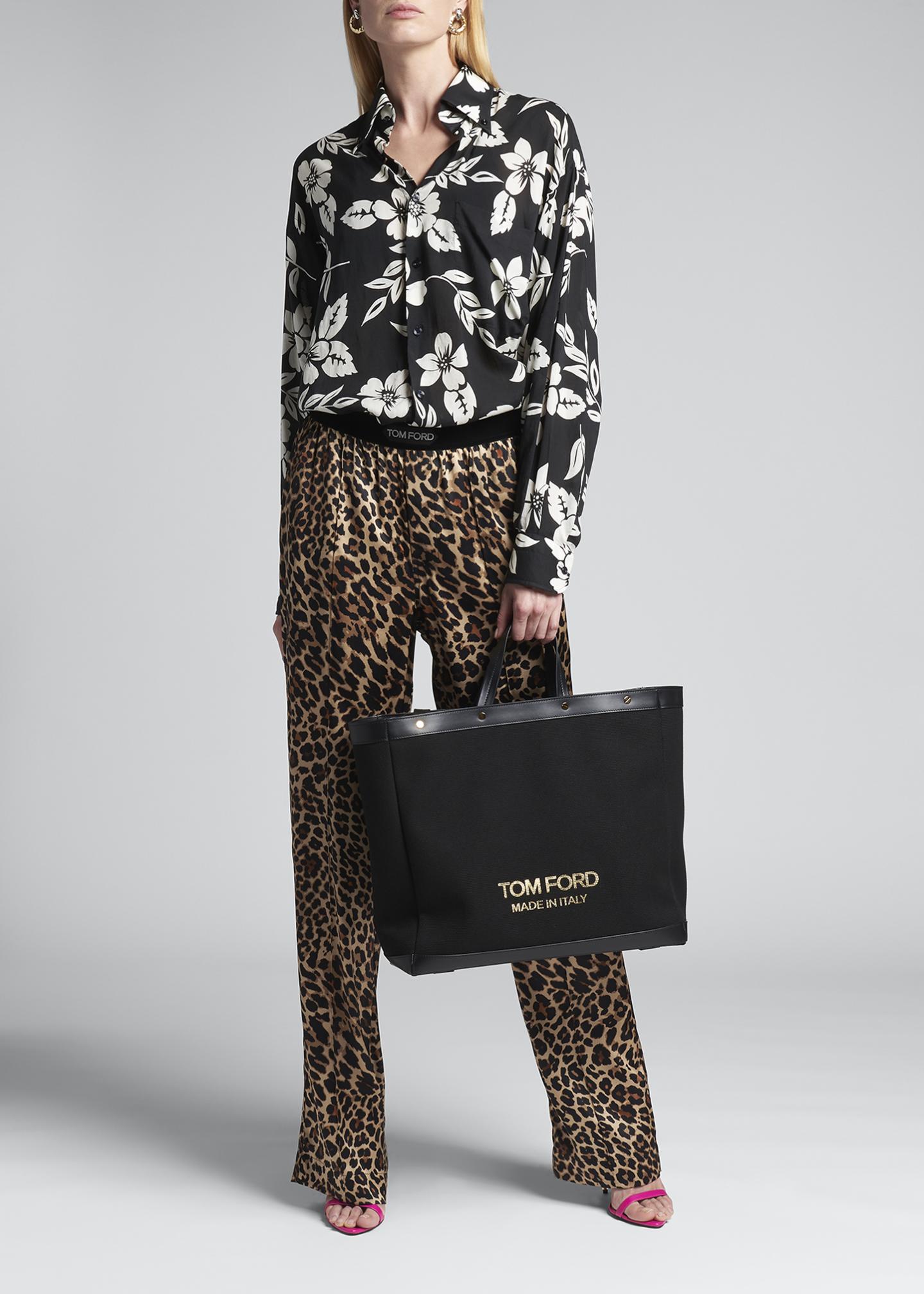 Tom Ford Leopard-Print Silk Pajama Pants