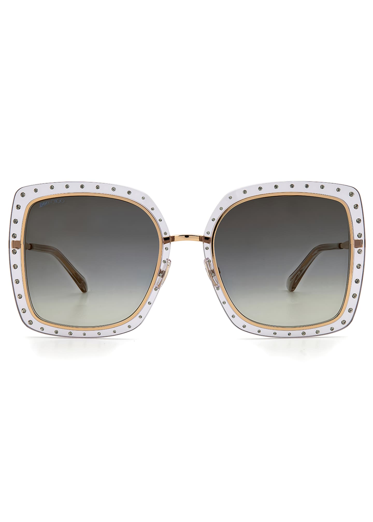 Jimmy Choo Dany Oversized Square Stainless Steel/Acetate Sunglasses
