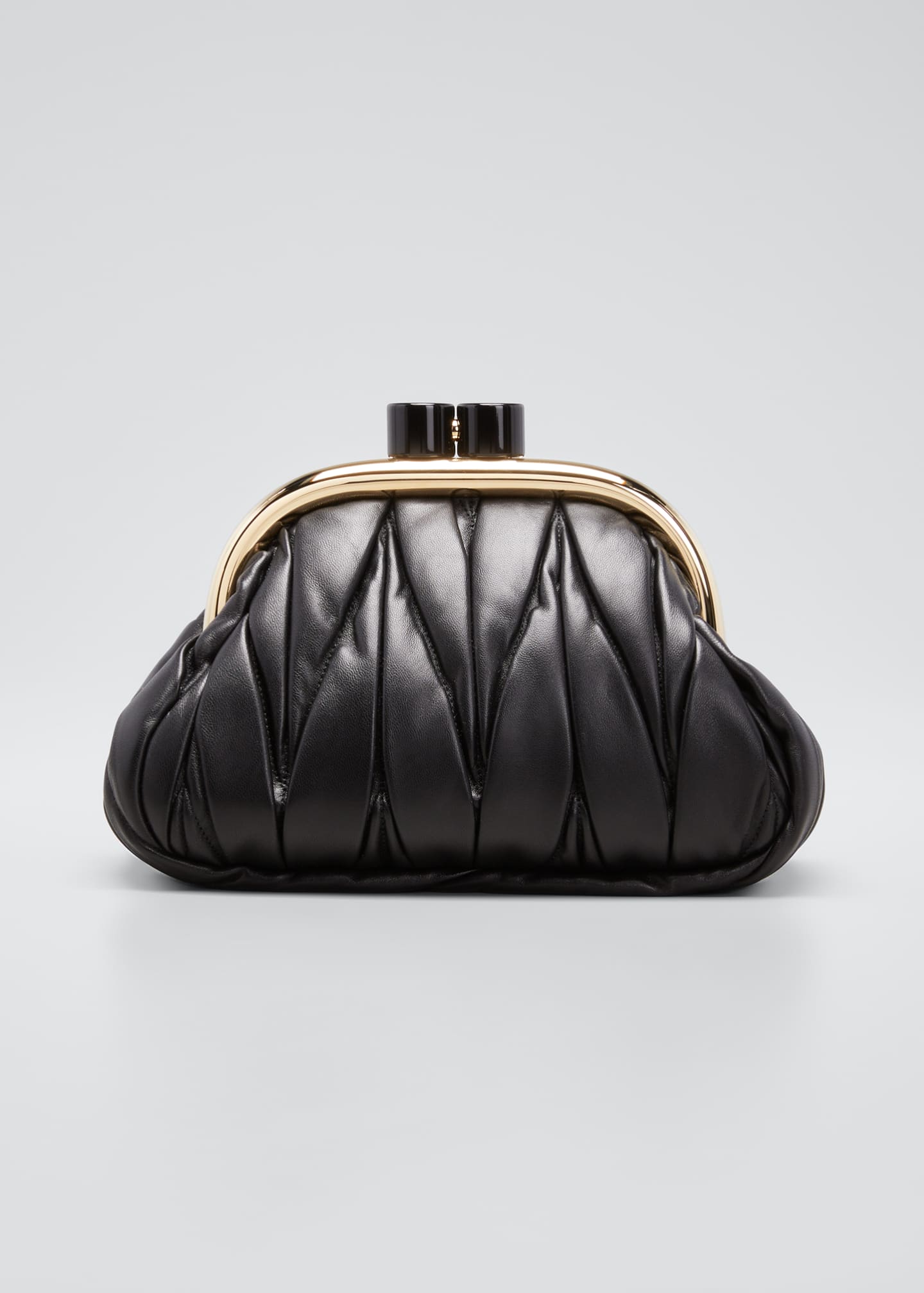 Miu Miu Belle Ruched KissLock Clutch Bag Bergdorf Goodman