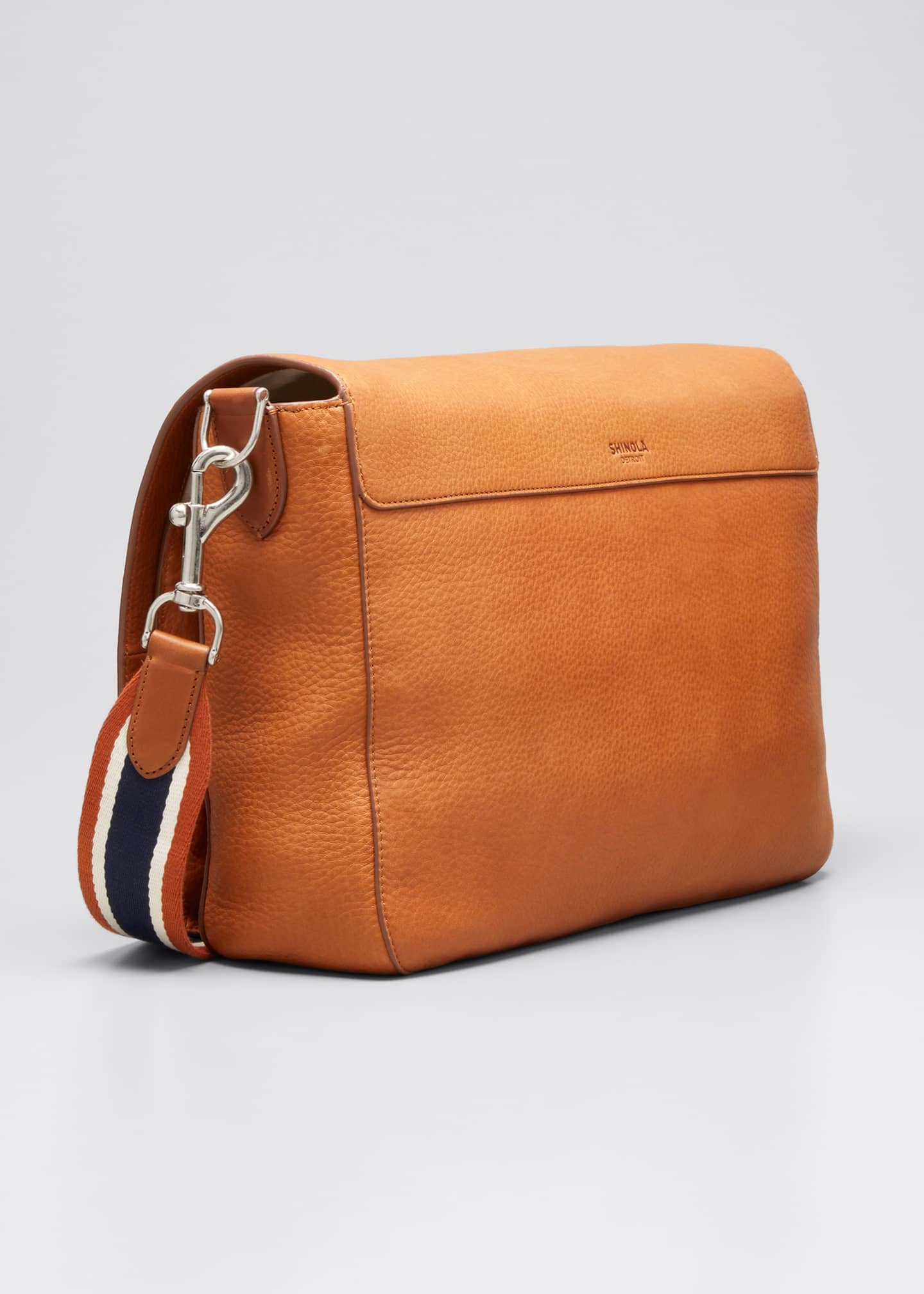 Shinola Men s Canfield Vachetta Leather Relaxed Messenger Bag