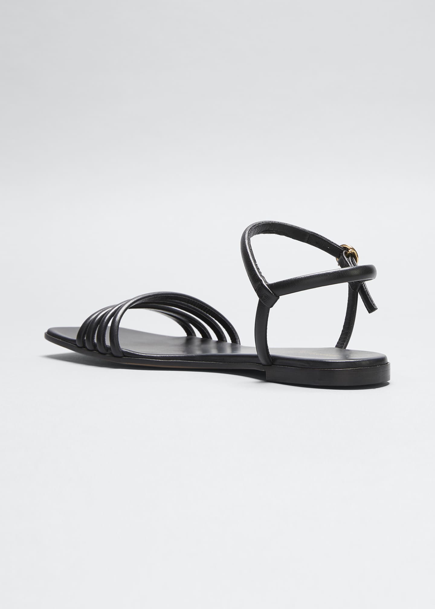 Gianvito Rossi Napa Flat Ankle-Strap Sandals - Bergdorf Goodman