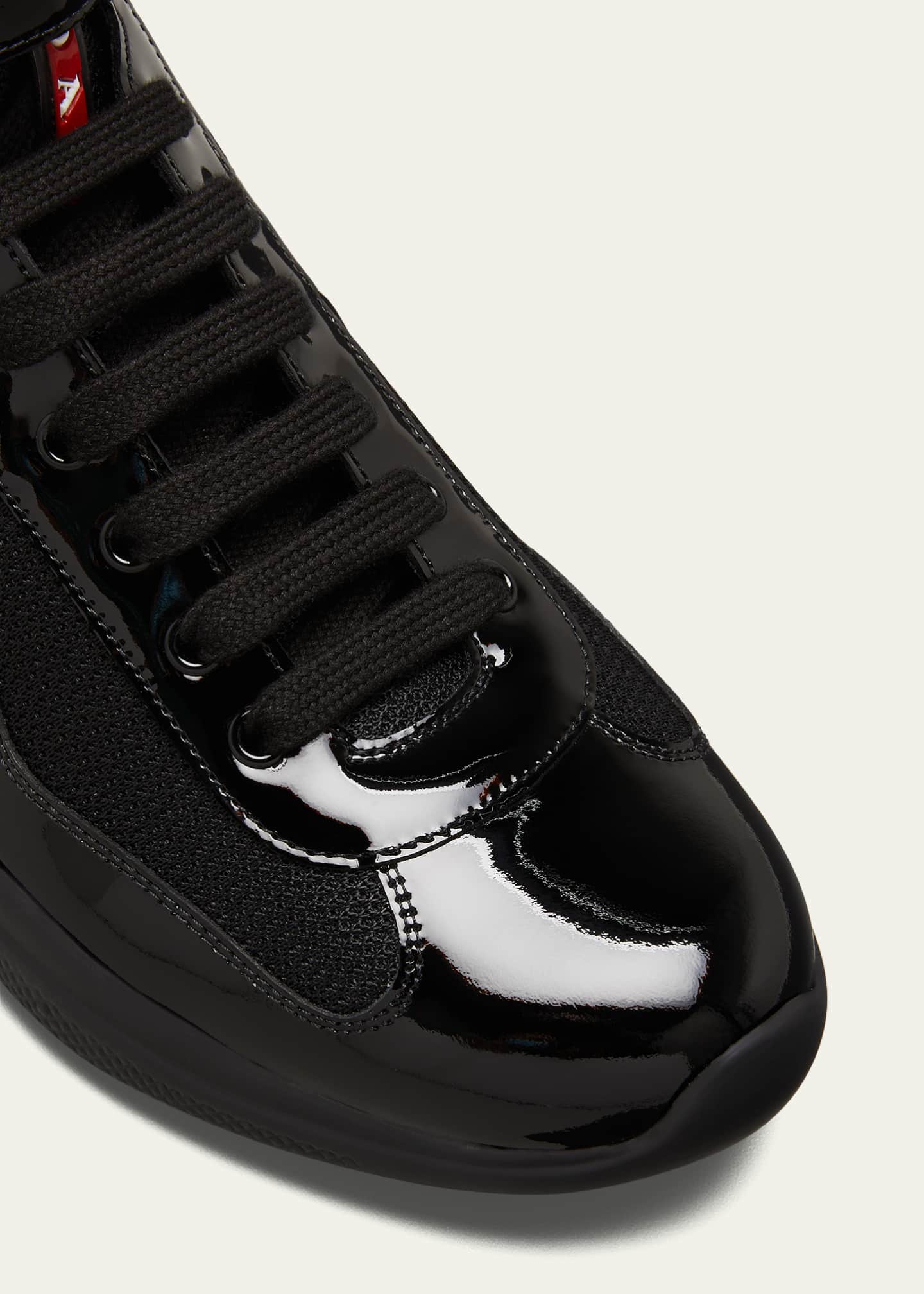 Mens patent leather prada sneakers best sale
