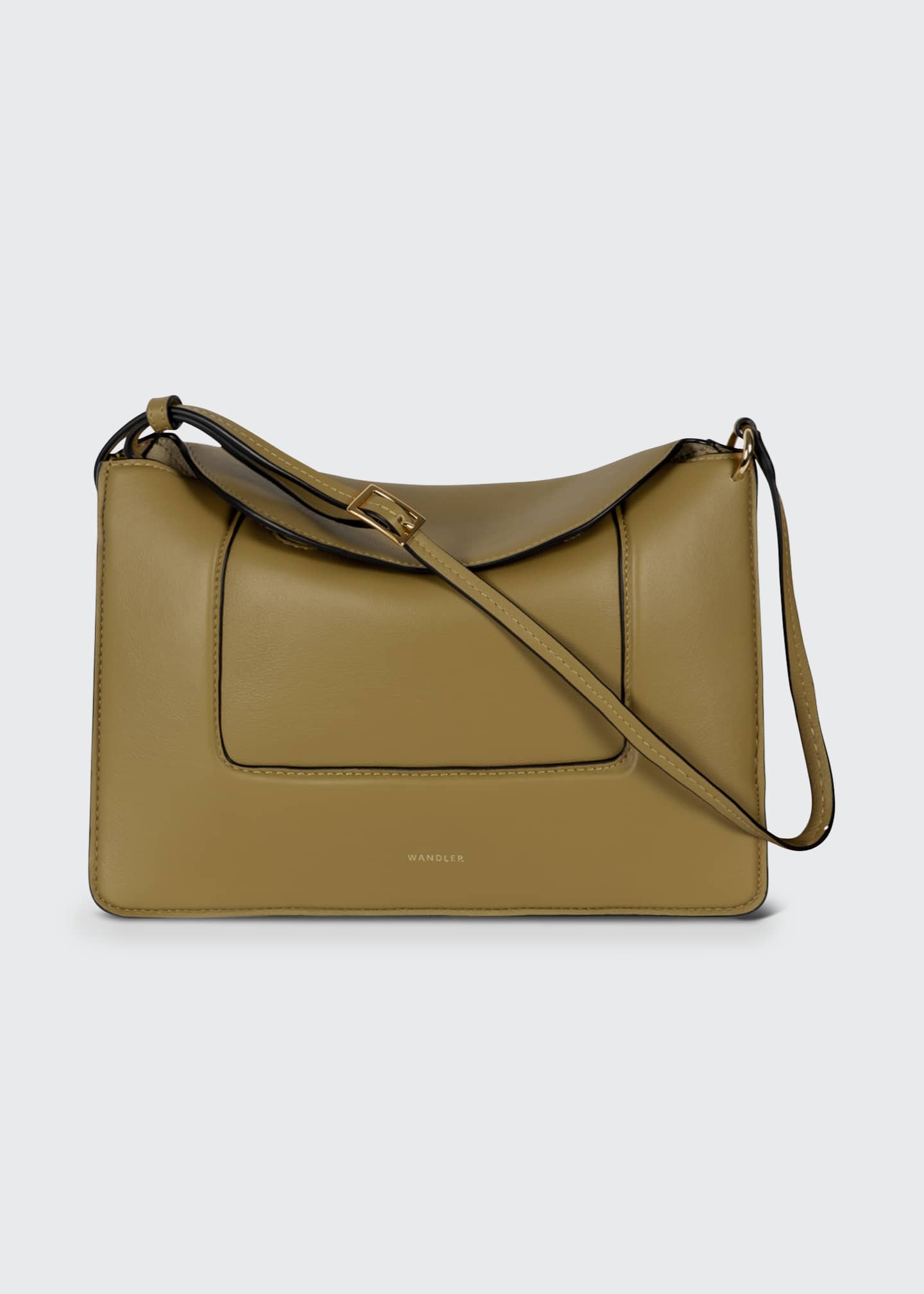 Wandler Penelope Italian Leather Flap Shoulder Bag, Clay Bergdorf Goodman