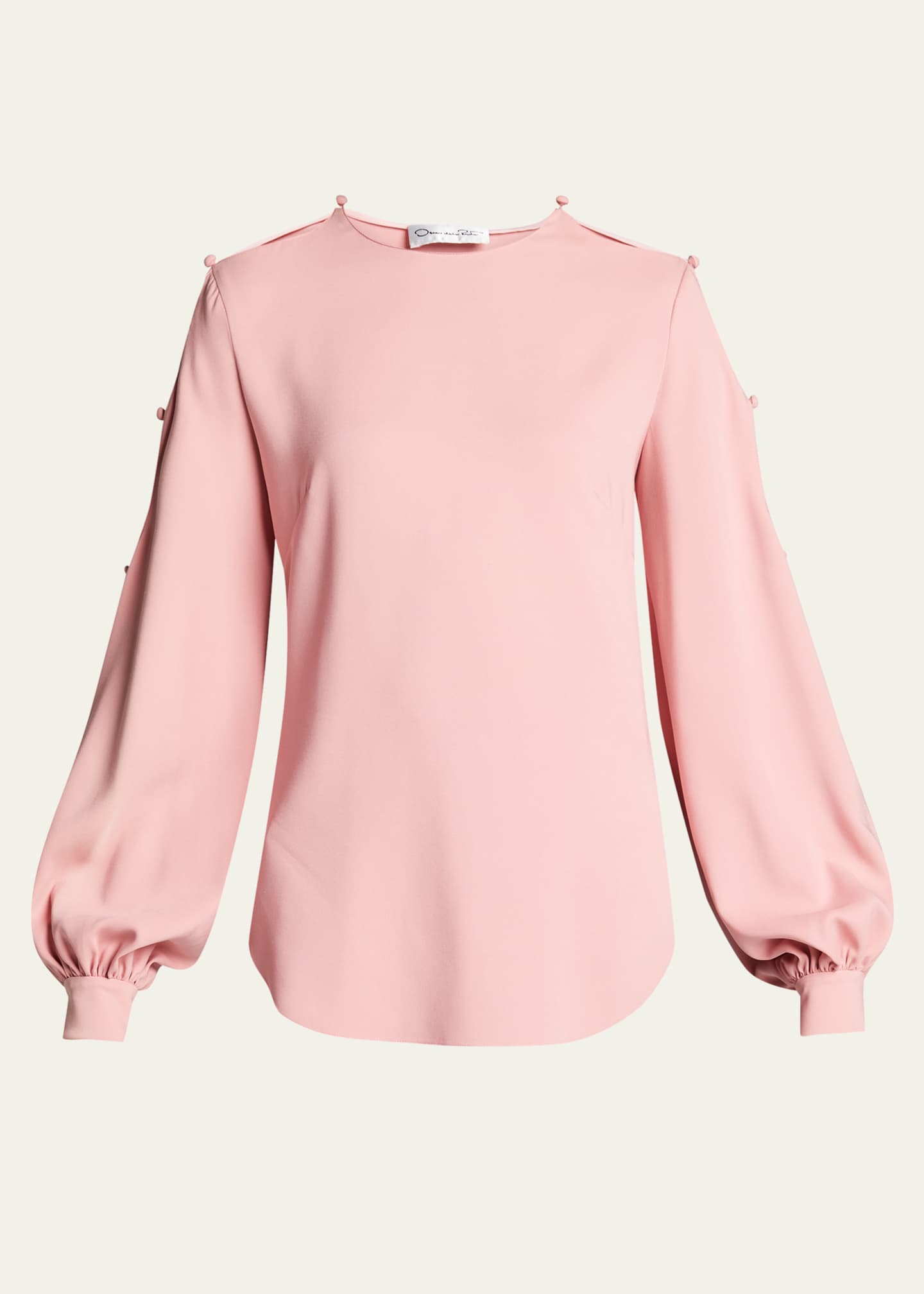 silk balloon sleeve blouse