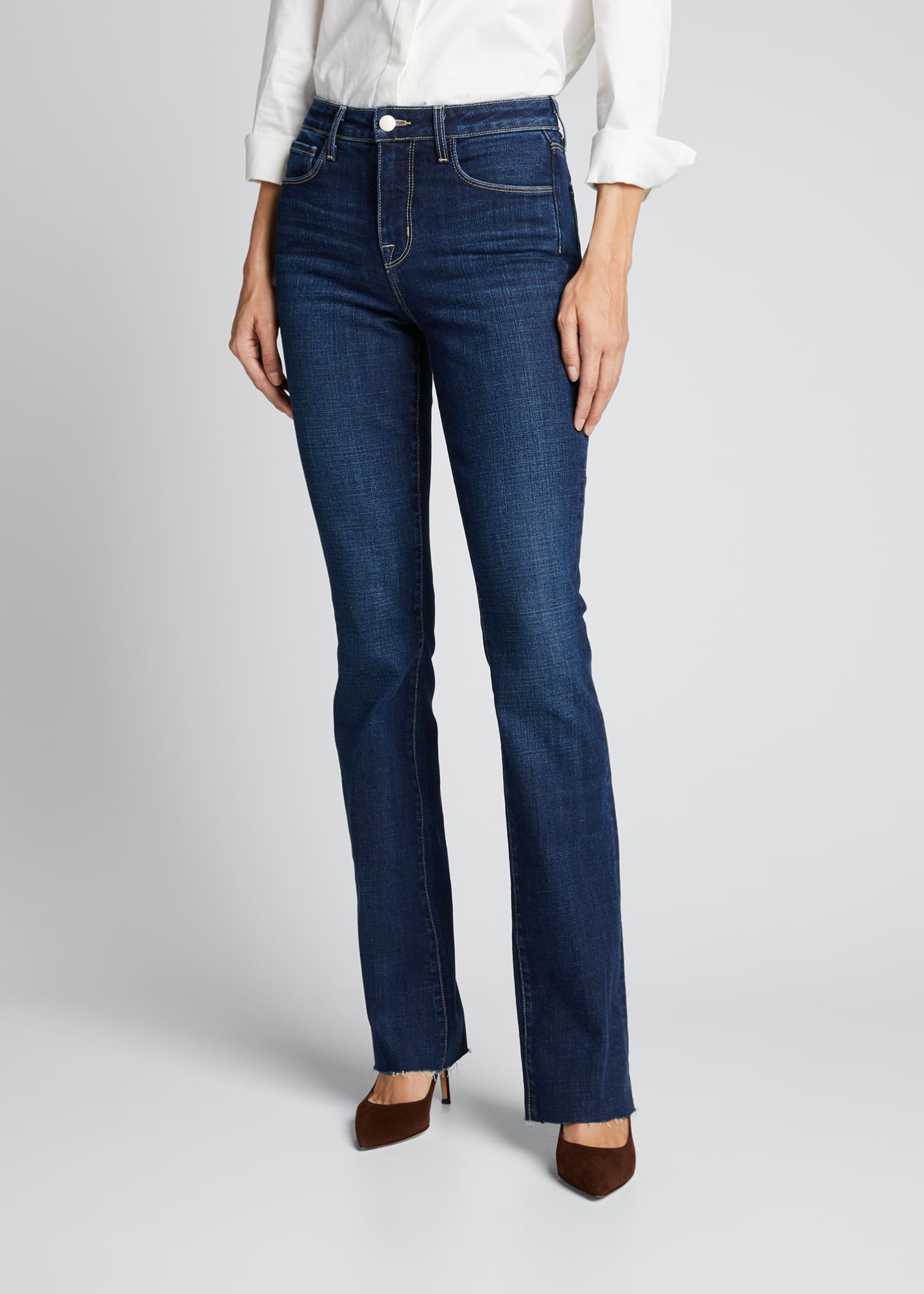 L'Agence Ruth High-Rise Straight Jeans - Bergdorf Goodman