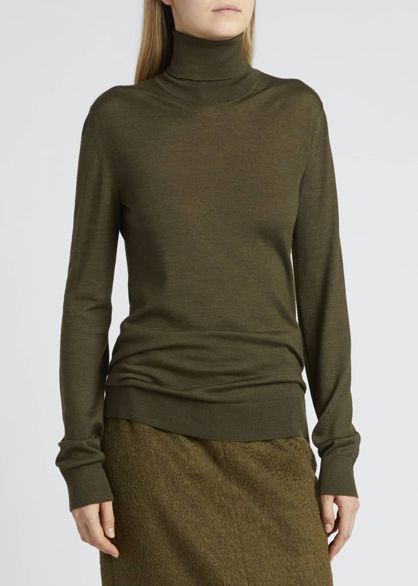 THE ROW Demme Turtleneck CashmereSilk Sweater Bergdorf Goodman