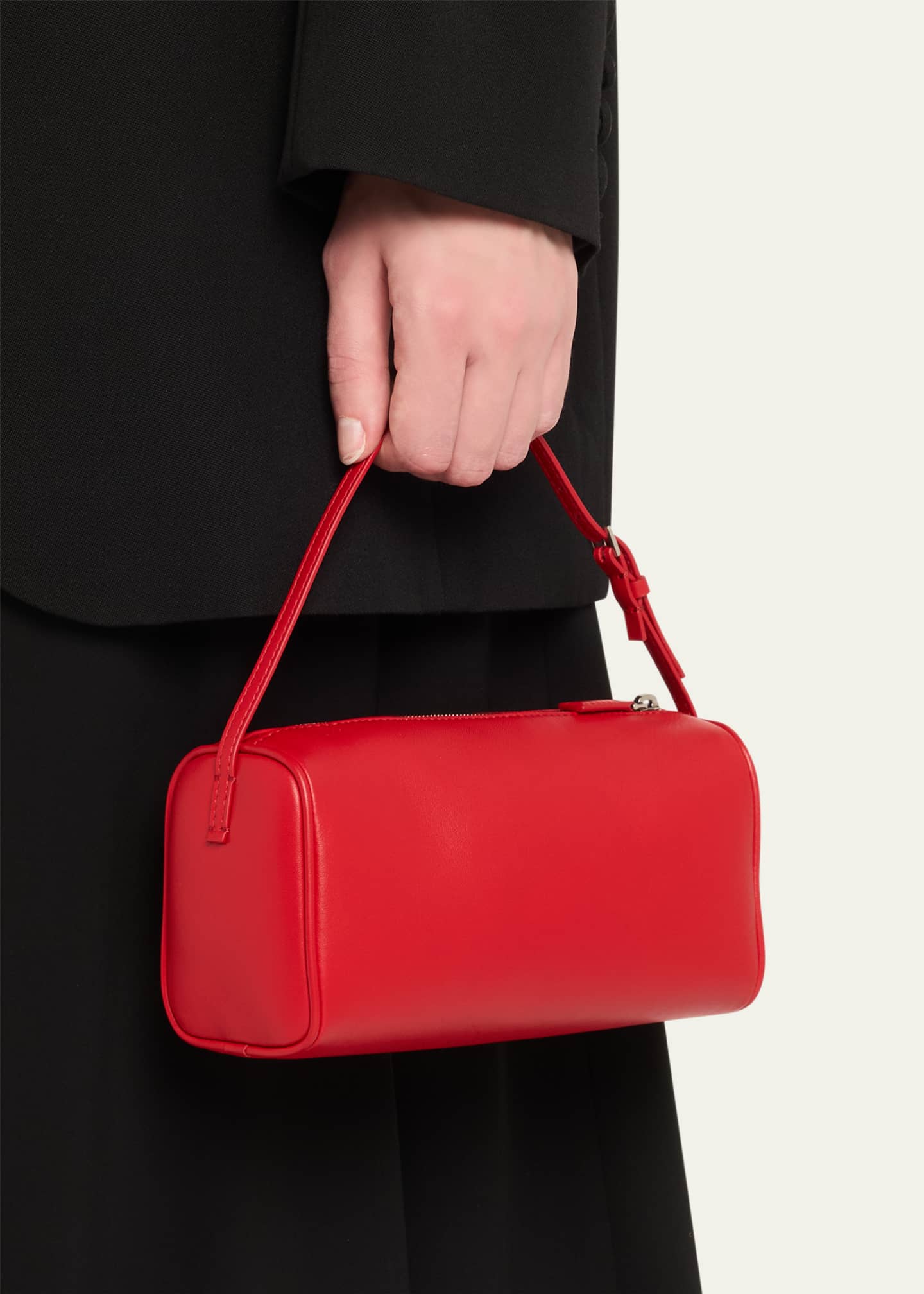 90s Top-Handle Bag in Silk Leather