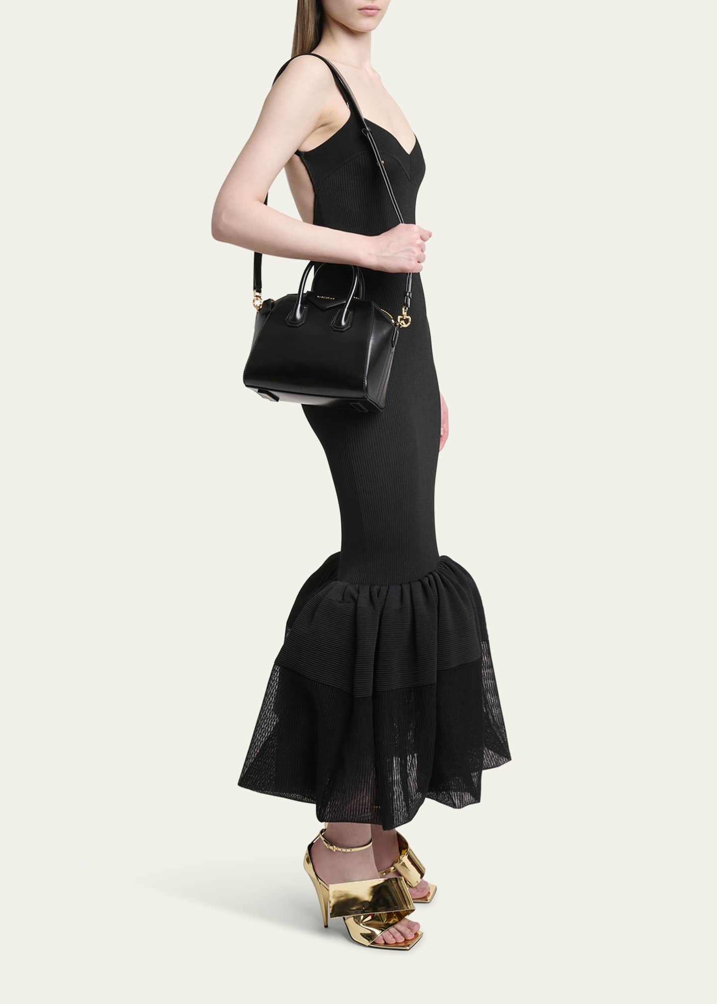 Antigona Mini Tote Bag in Box Leather