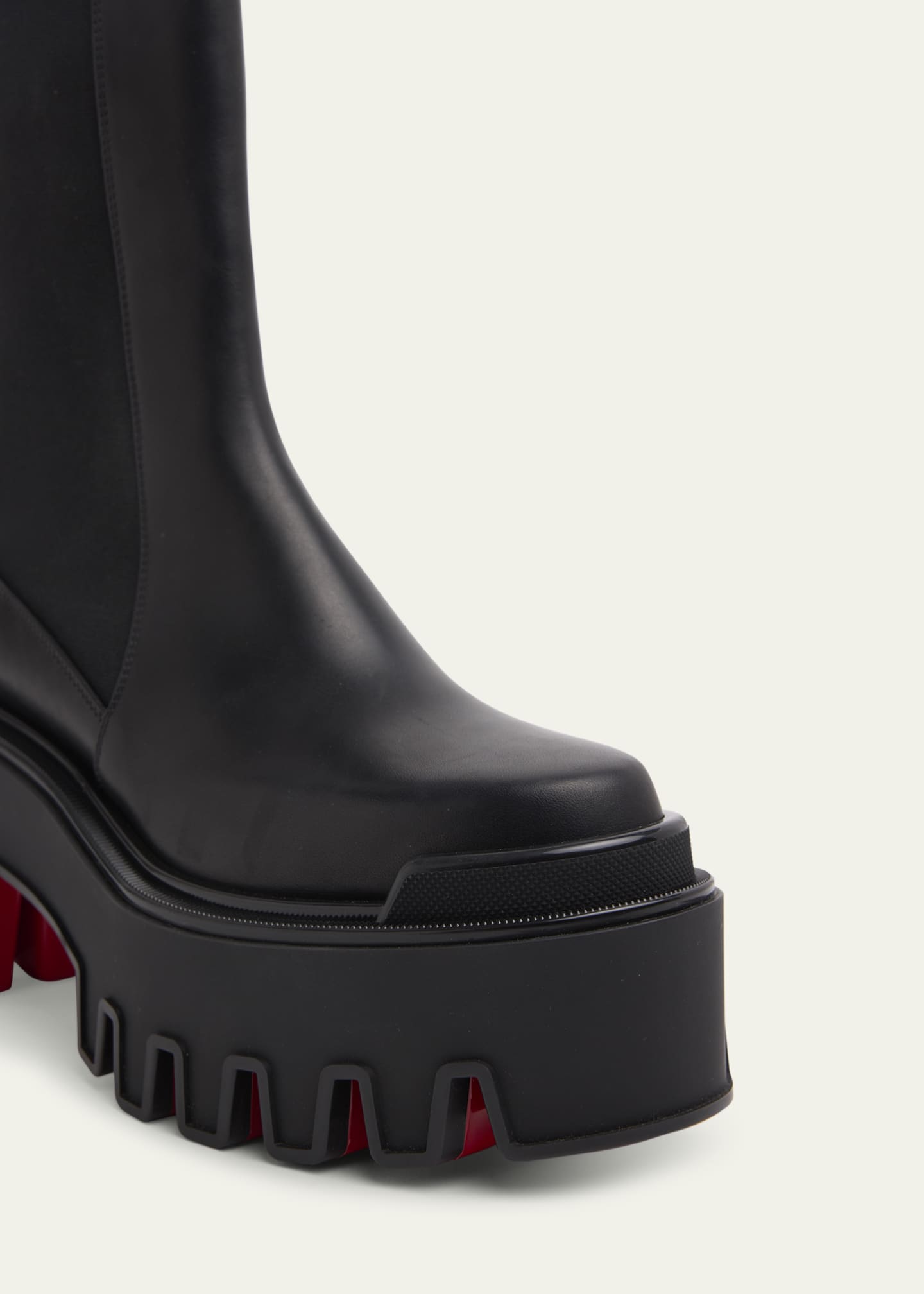Christian Louboutin 80mm Marcharcroc Platform Leather Chelsea