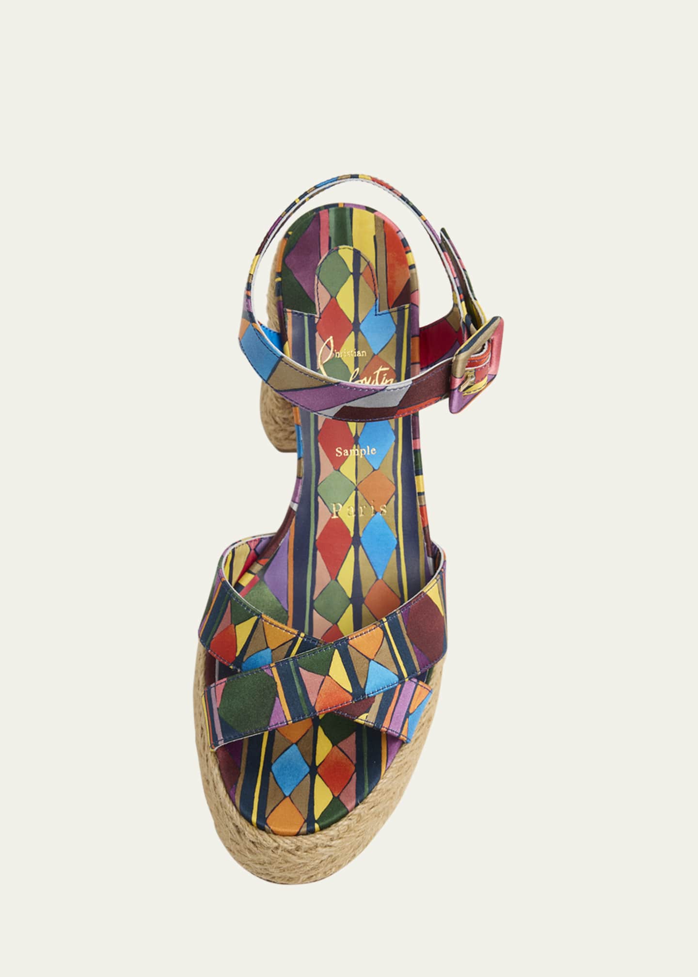 Christian Louboutin 85mm Calakala Geometric Platform Espadrille