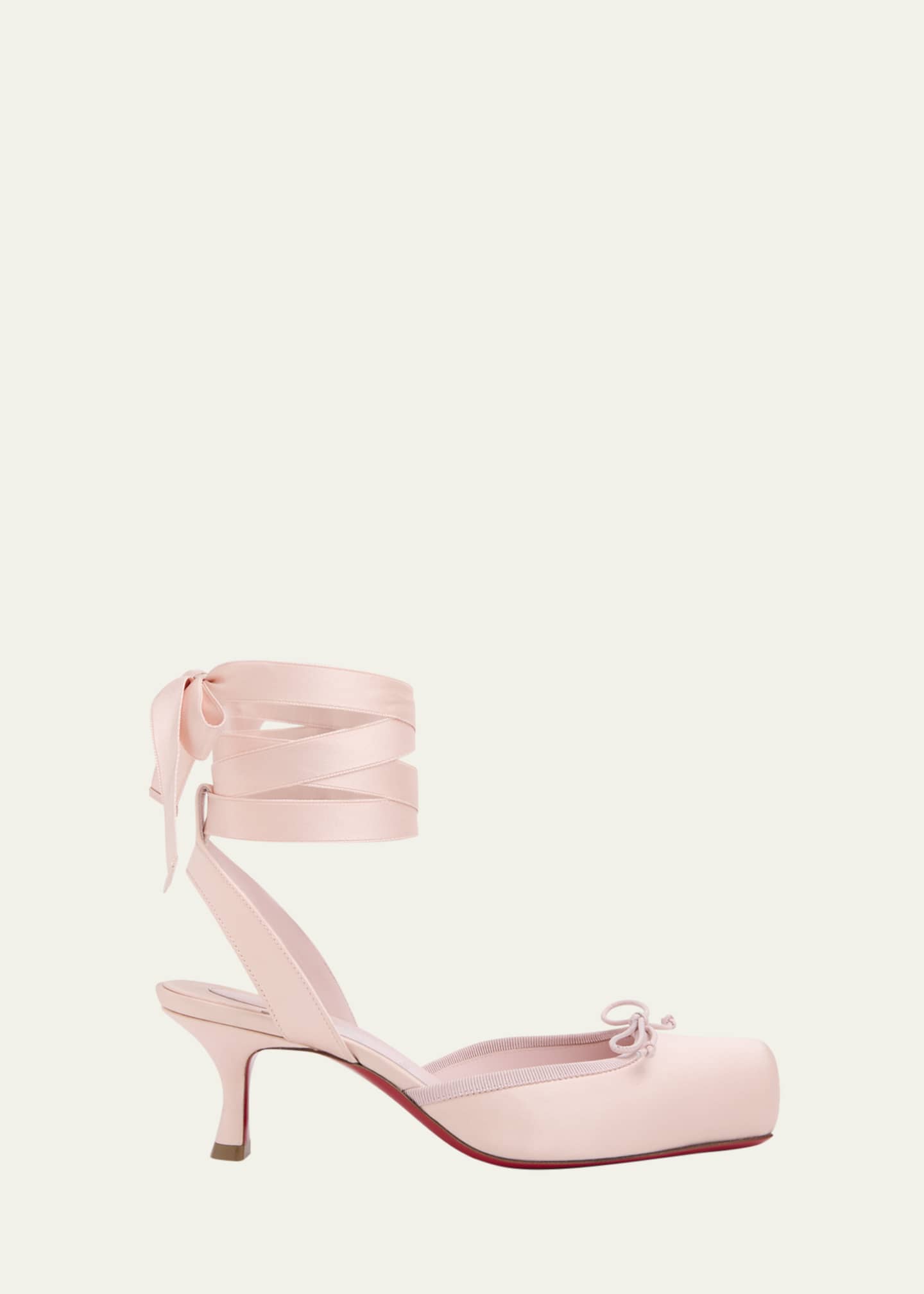 kayco55 　Christian Louboutin ハイヒール Christian Louboutin 55mm Cassia Lace-Up Satin Ballet Pumps