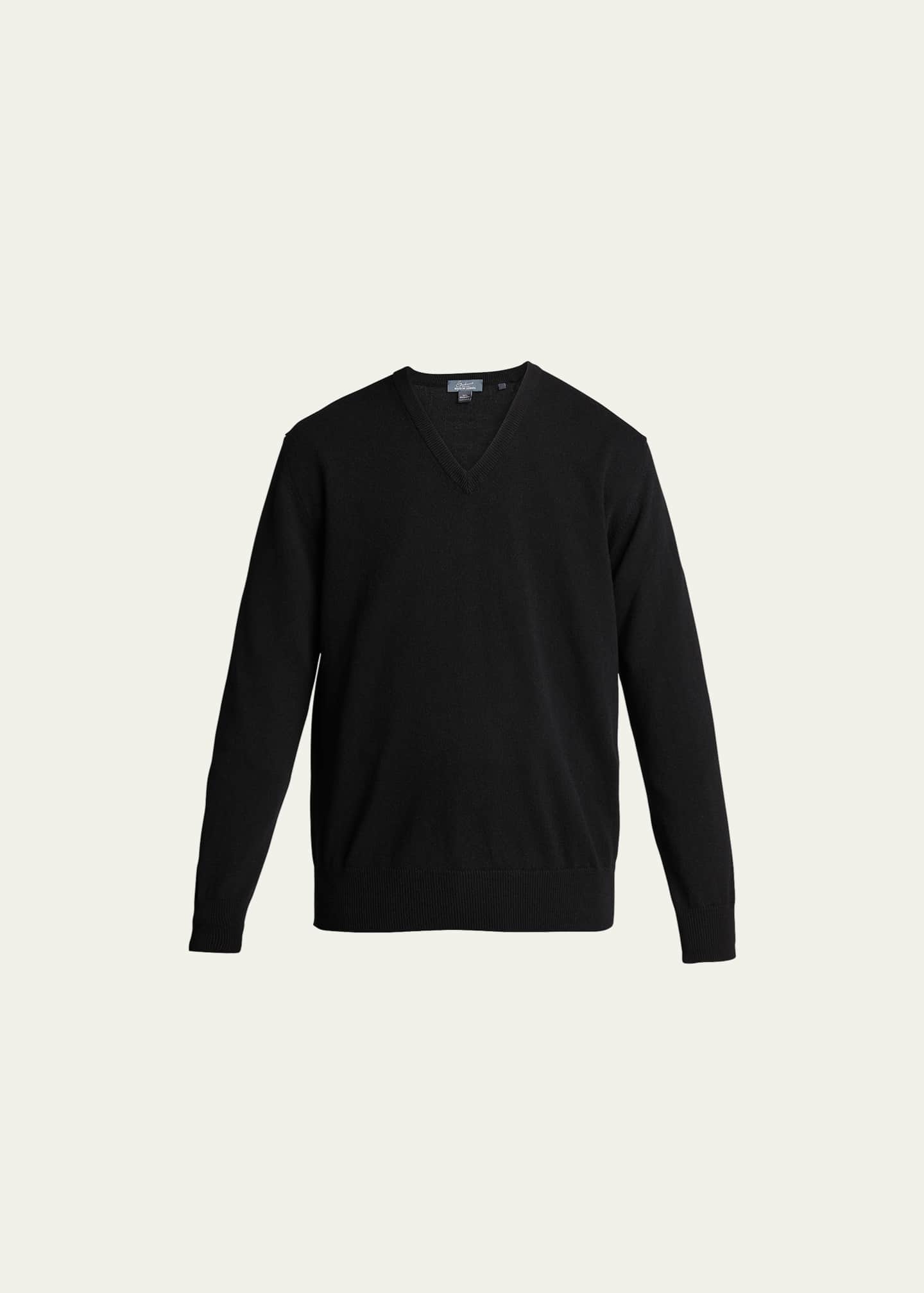 Bergdorf Goodman Men's Classic 12GG Cashmere V-Neck Sweater