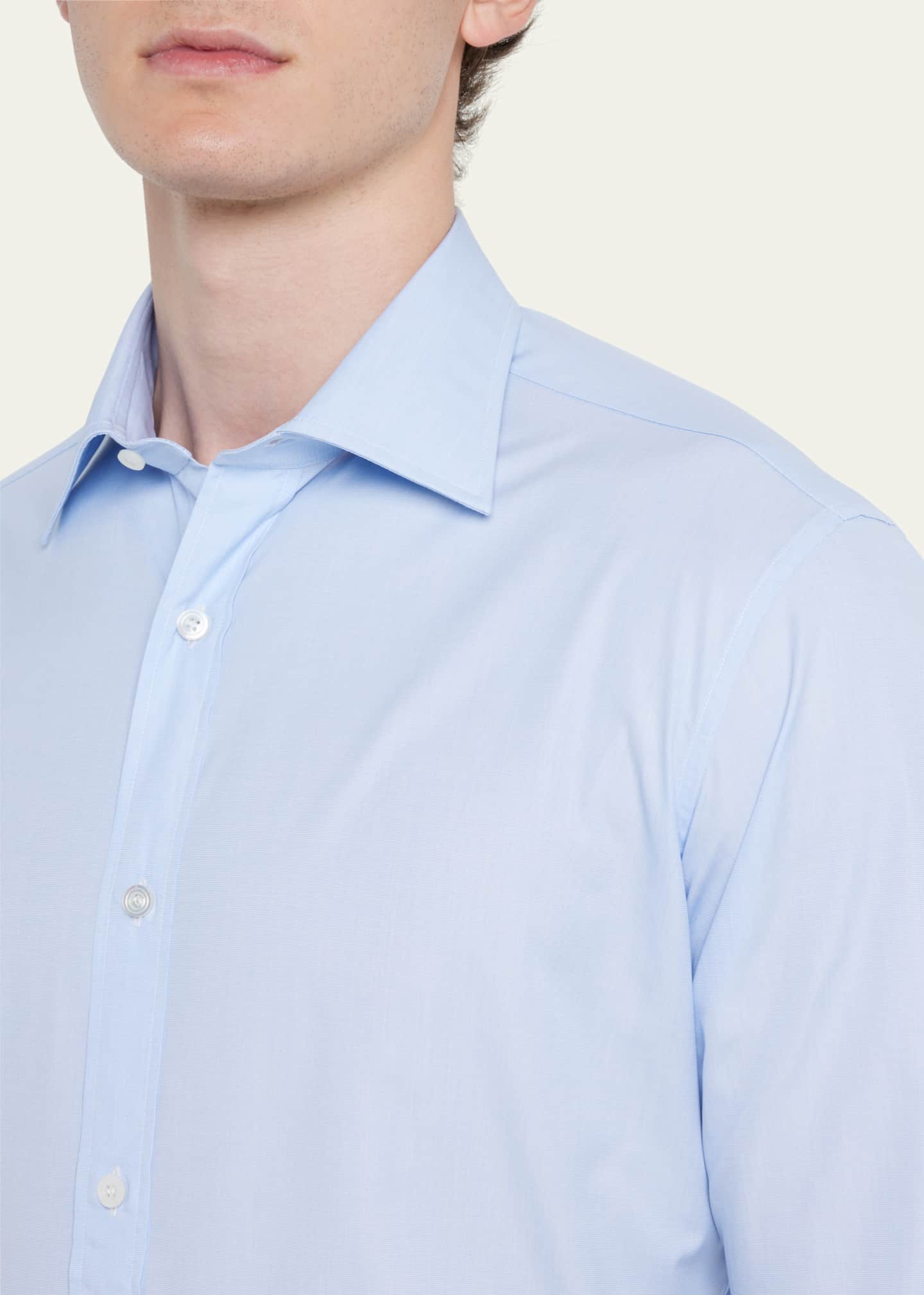 Charvet Men's French Cuff Cotton Dress Shirt Image 5 of 5