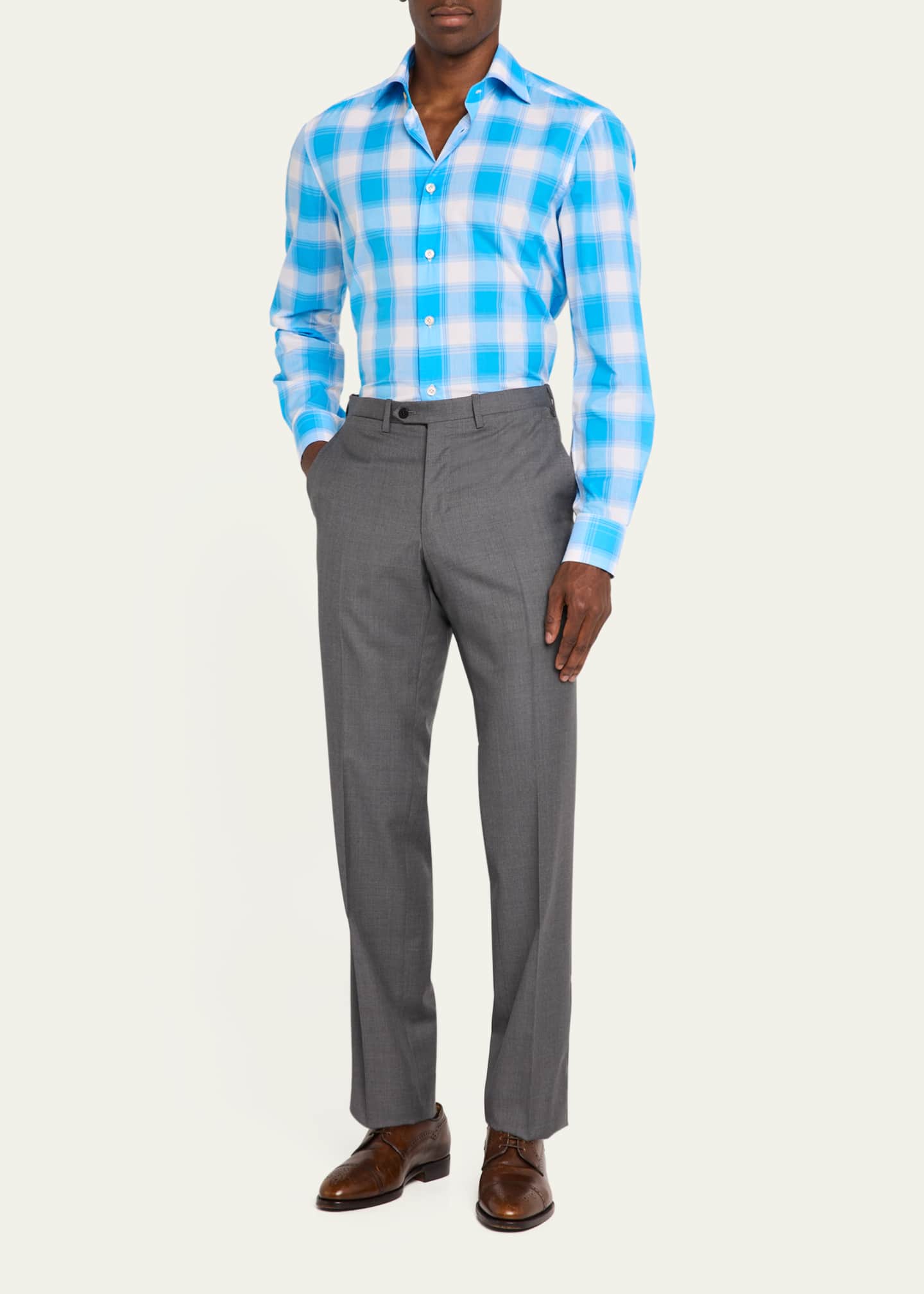 Kiton Men's 15 Micron Wool Trousers Image 2 of 5