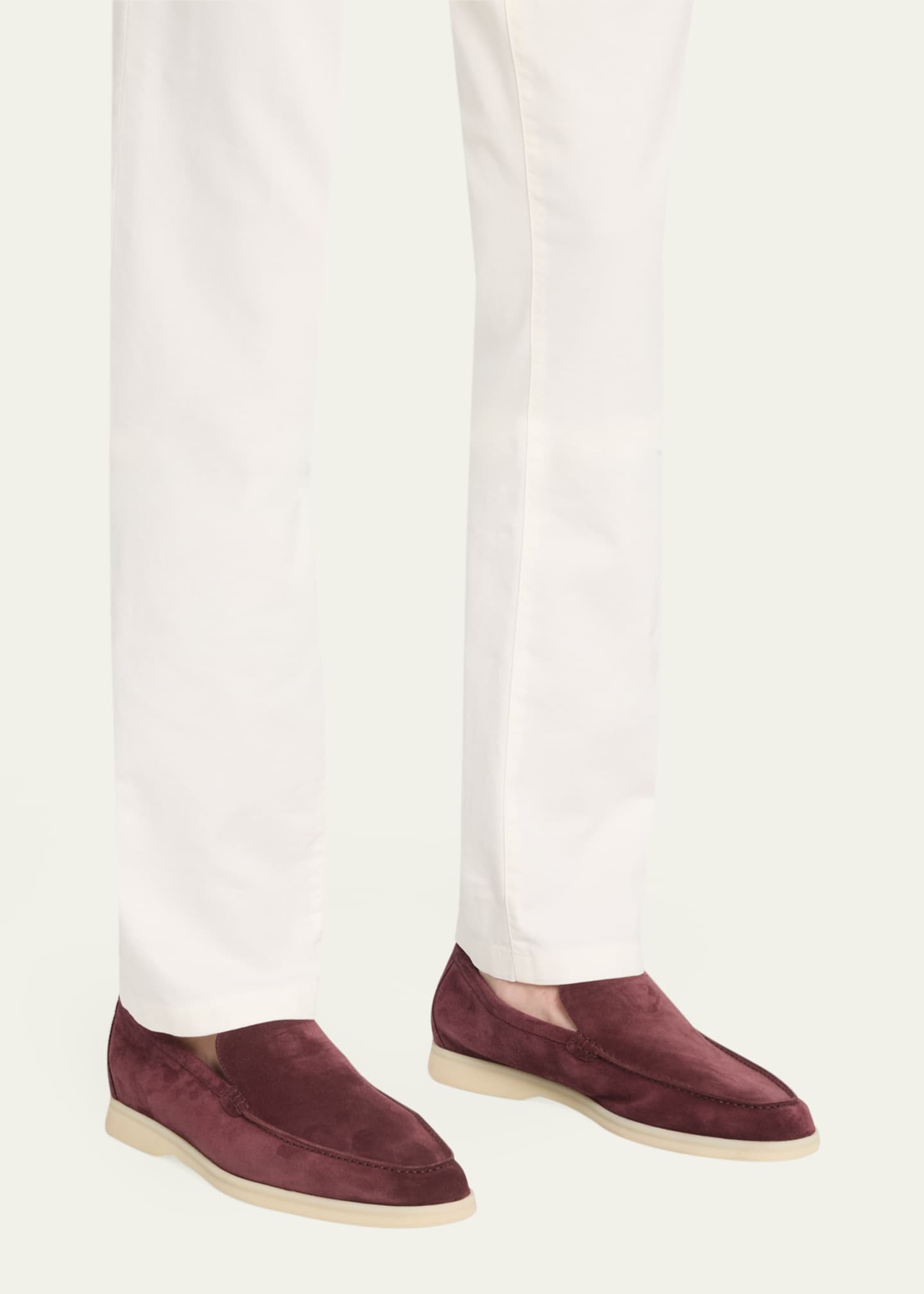 Loro Piana Men's Summer Walk Suede Loafers - Bergdorf Goodman