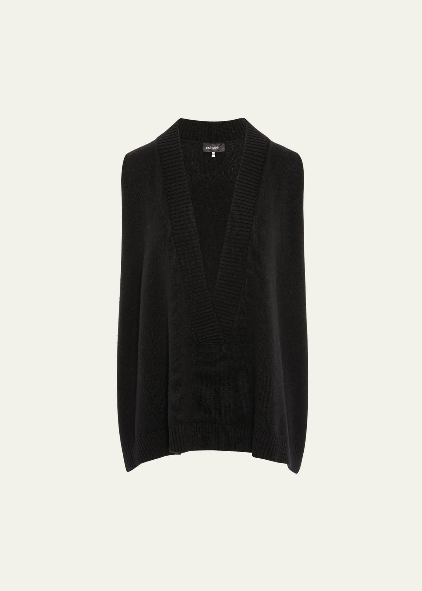 Eskandar Deep V-Neck Cashmere Vest Image 1 of 5