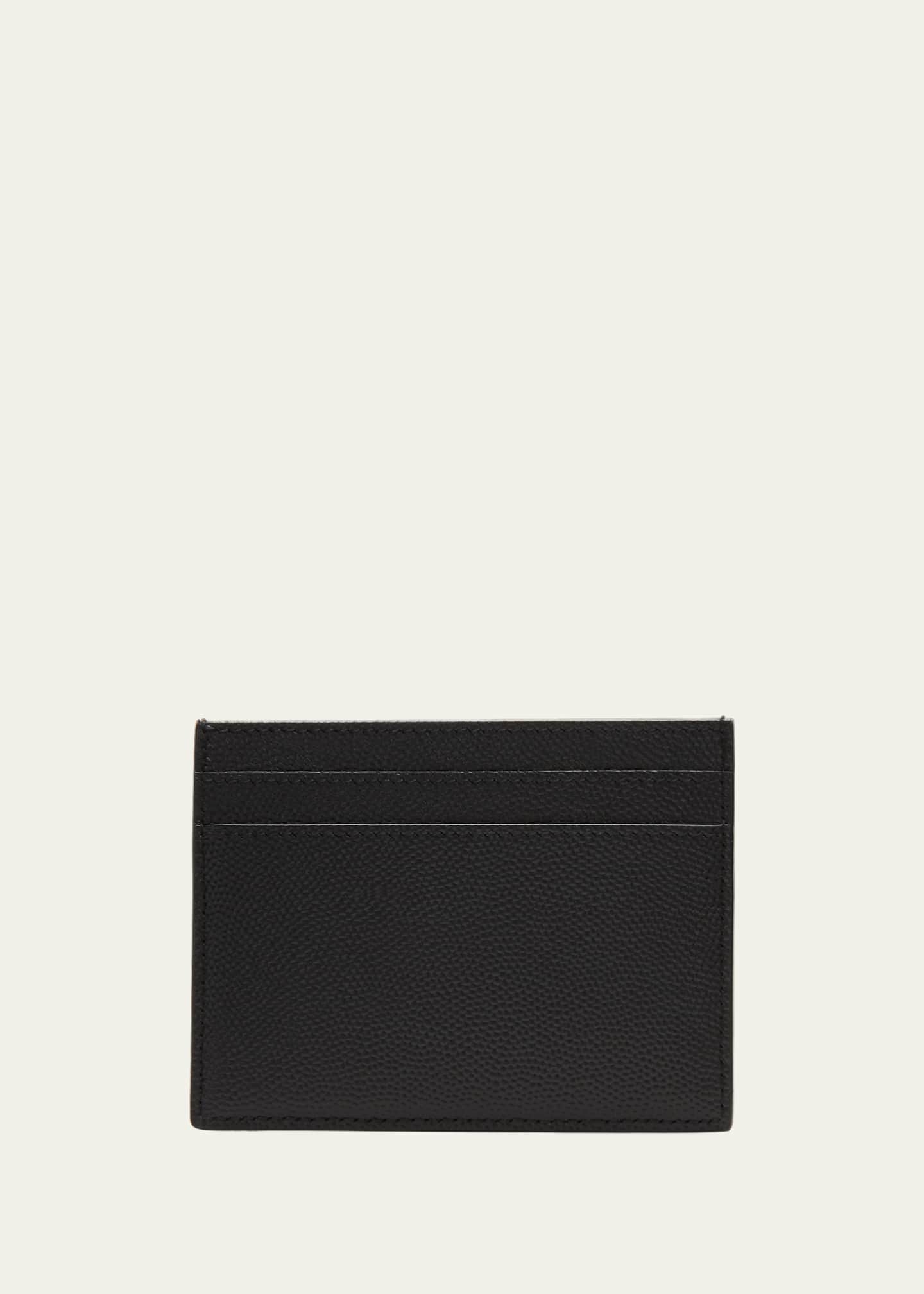 Saint Laurent Pebbled Leather Classic Card Case Image 3 of 4