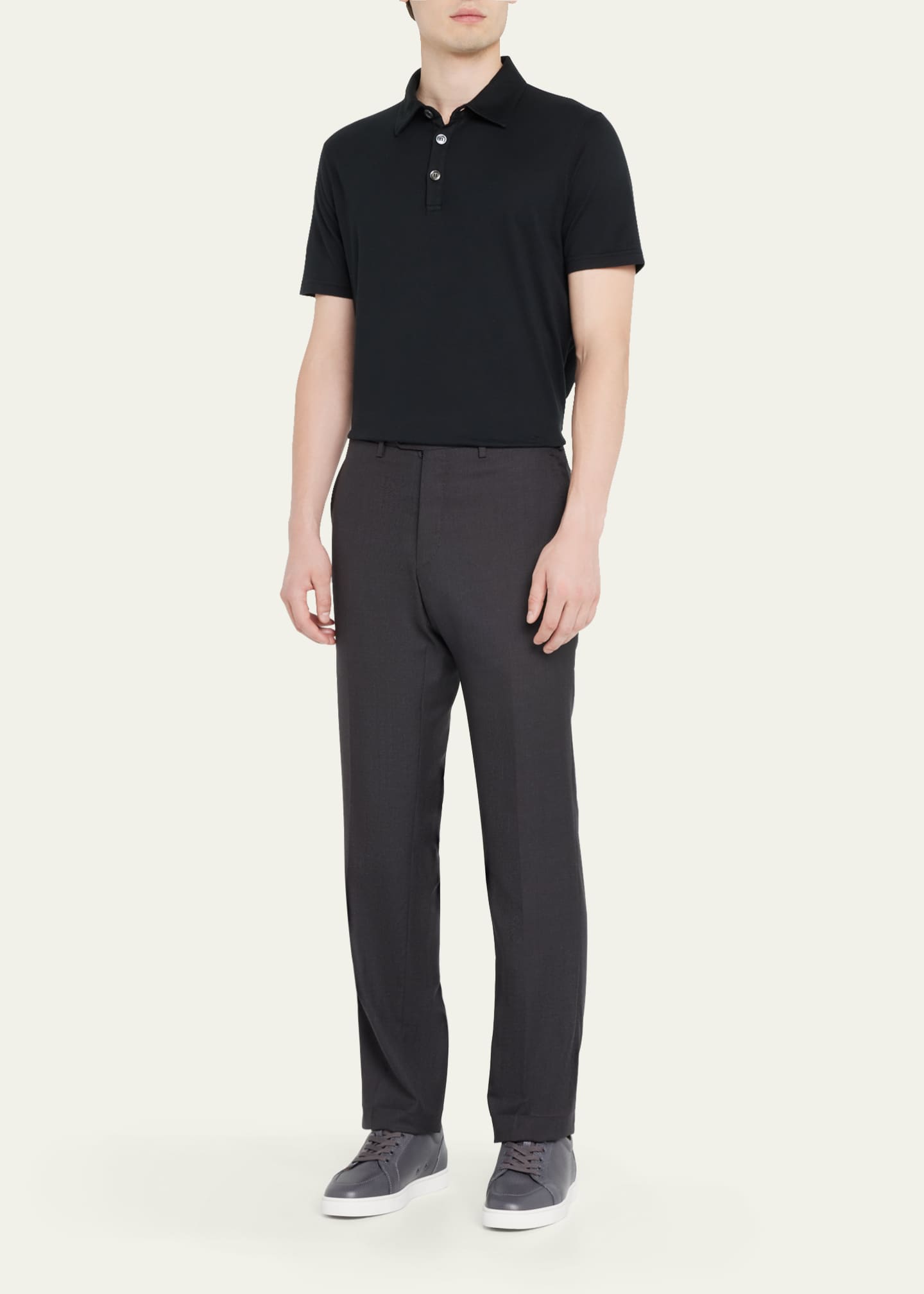 Kiton Men's 15 Micron Wool Trousers Image 2 of 5