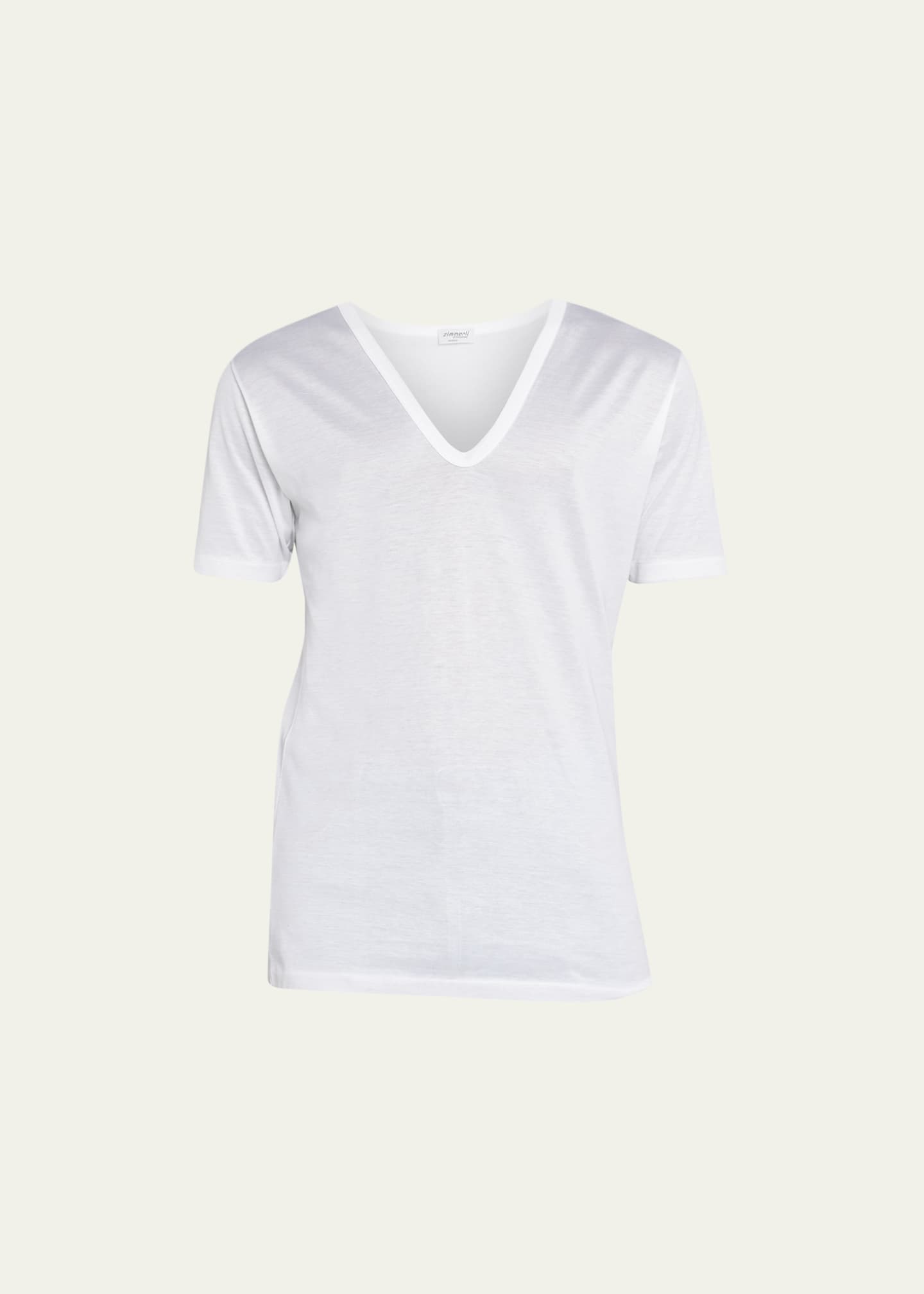 Zimmerli Men's Royal Cotton Deep V-Neck T-Shirt - Bergdorf Goodman