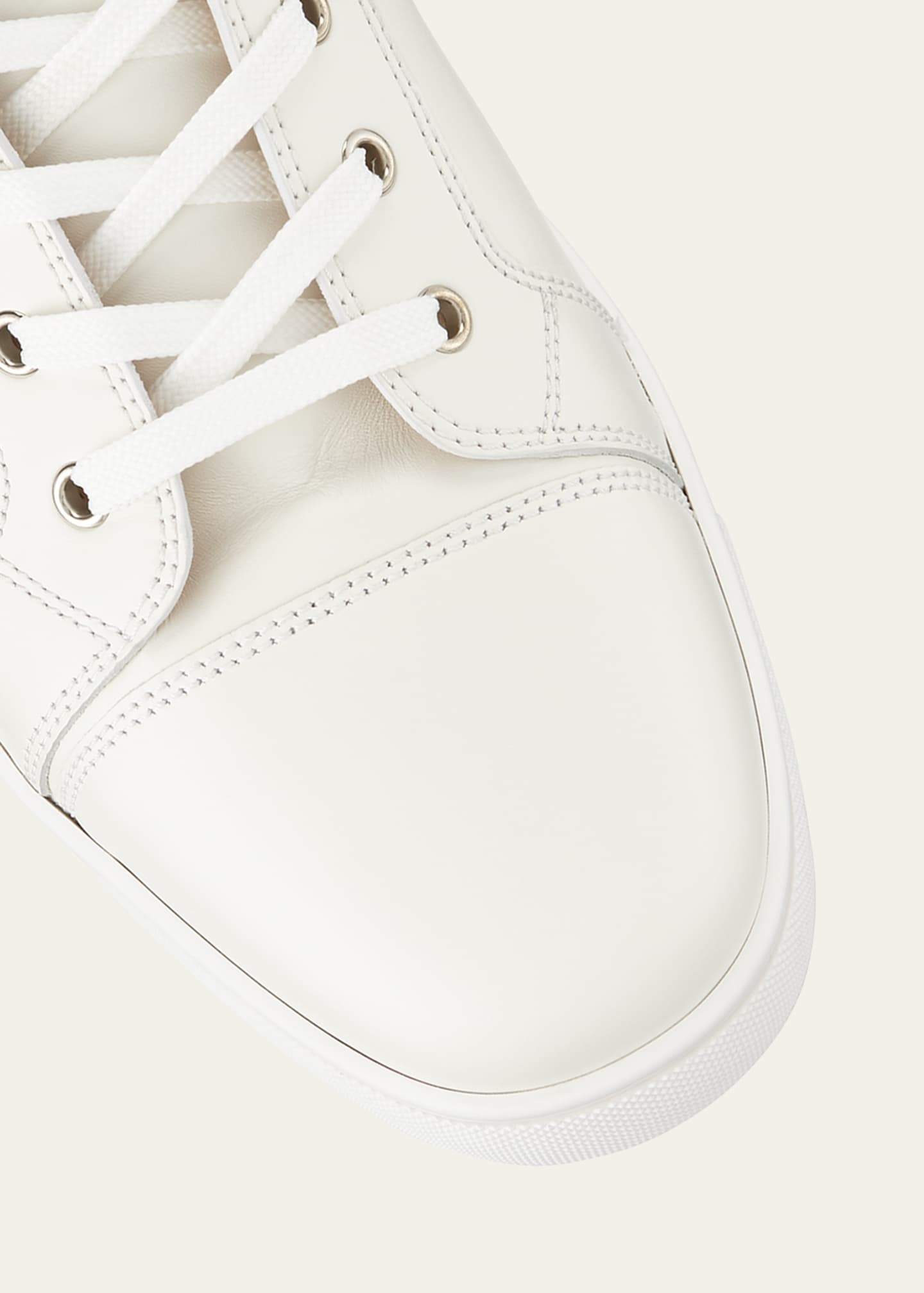 Christian Louboutin Louis Leather High-Top Sneakers - White - 40.5