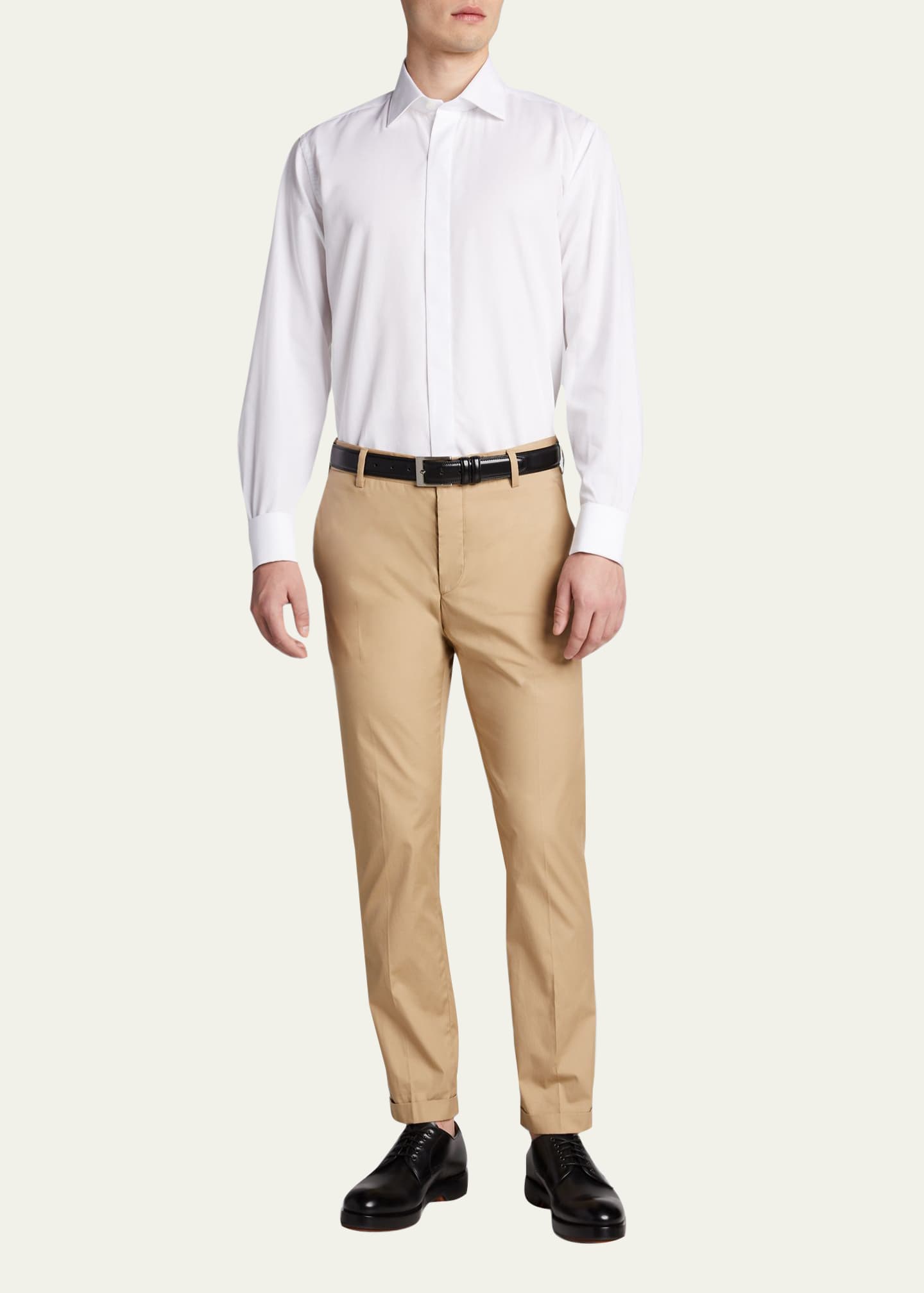 Bergdorf Goodman Men s Formal Twill Fly Front Dress Shirt