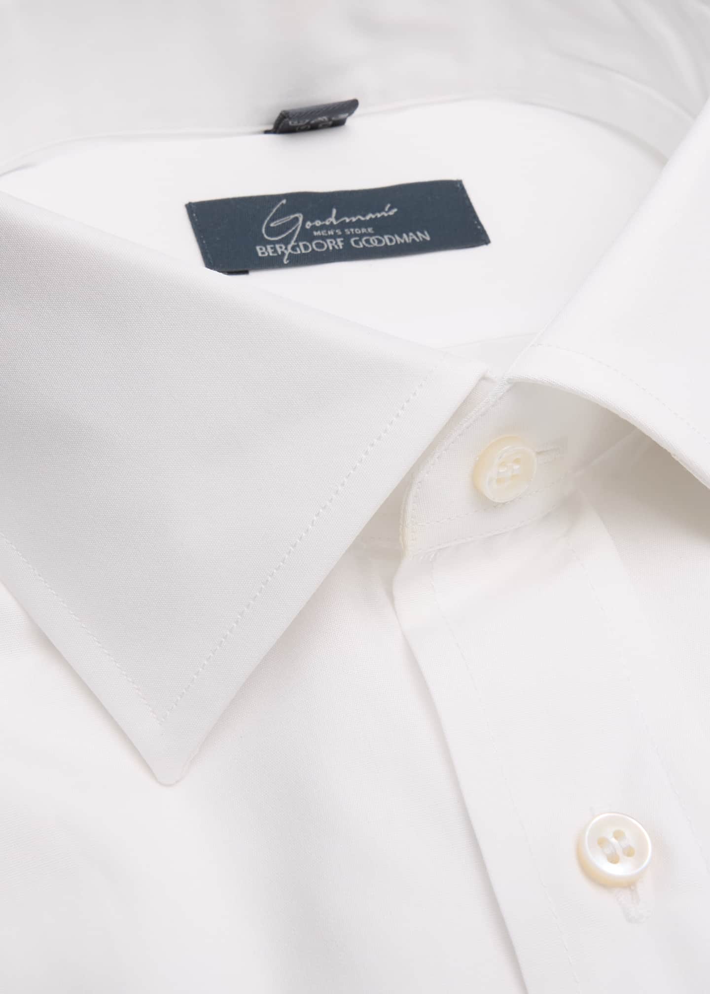 Bergdorf Goodman Men's Solid Poplin Dress Shirt Image 2 of 2