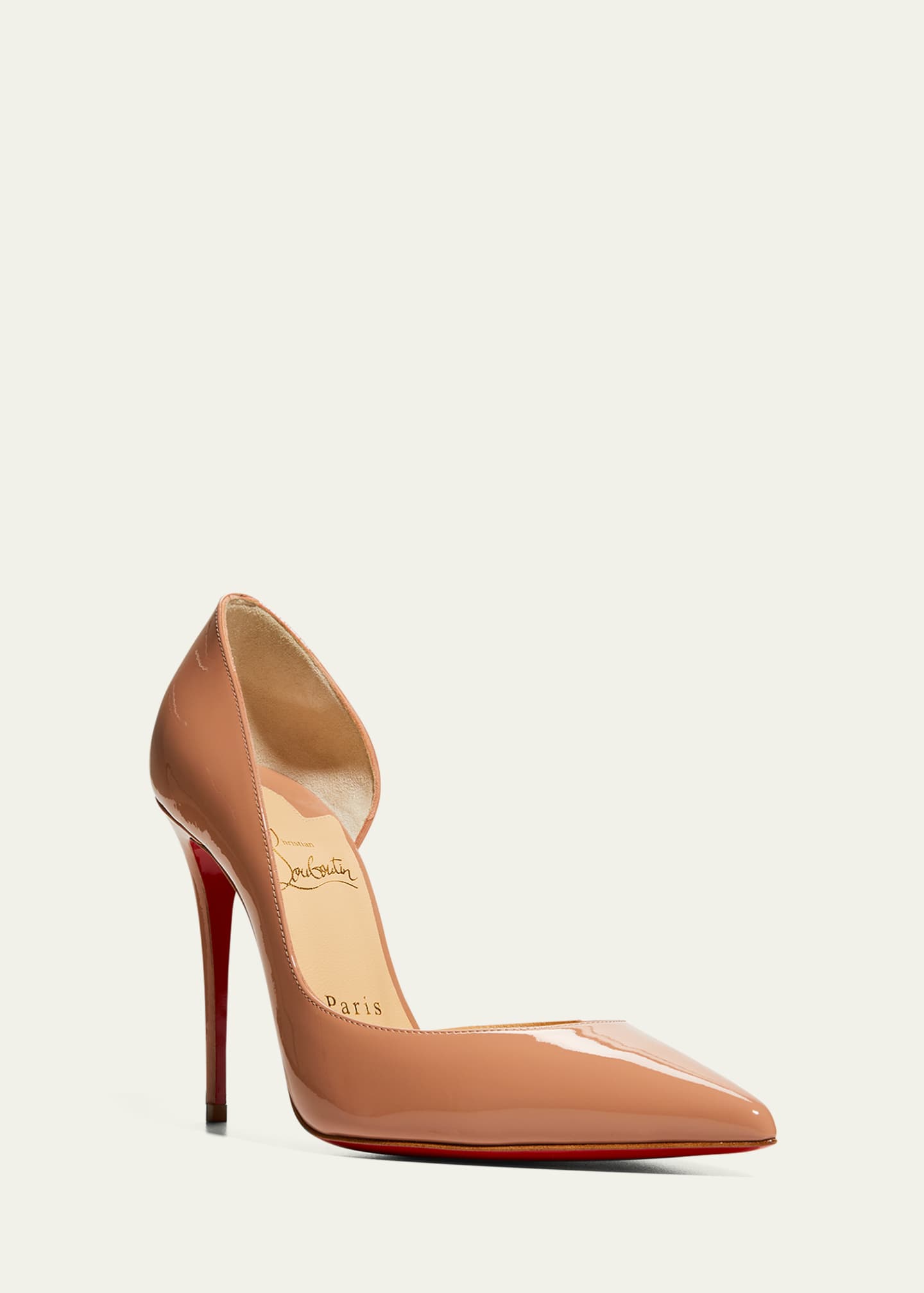 Christian Louboutin 100mm Iriza Patent Open-Side Pumps - Bergdorf